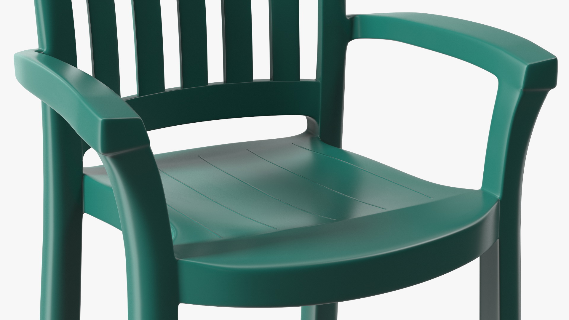 3D Green Plastic Table With Chairs