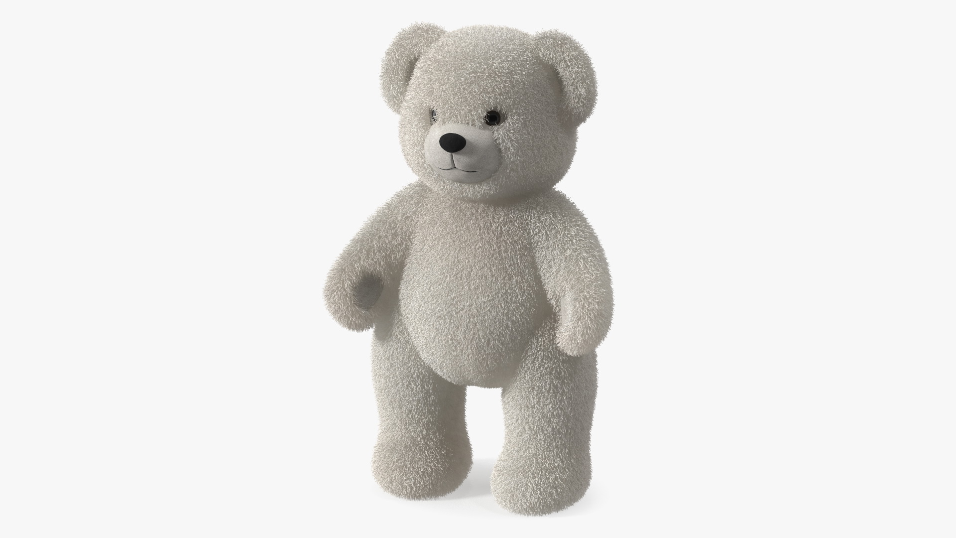3D Teddy Bear Light Color Rigged Fur model