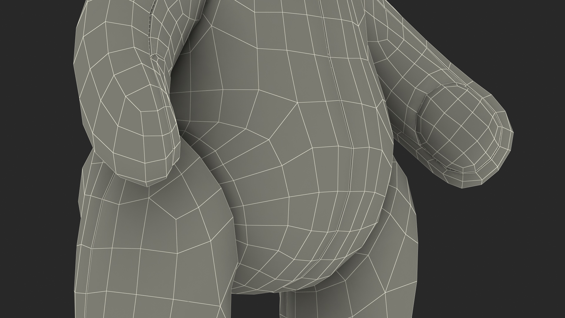 3D Teddy Bear Light Color Rigged Fur model