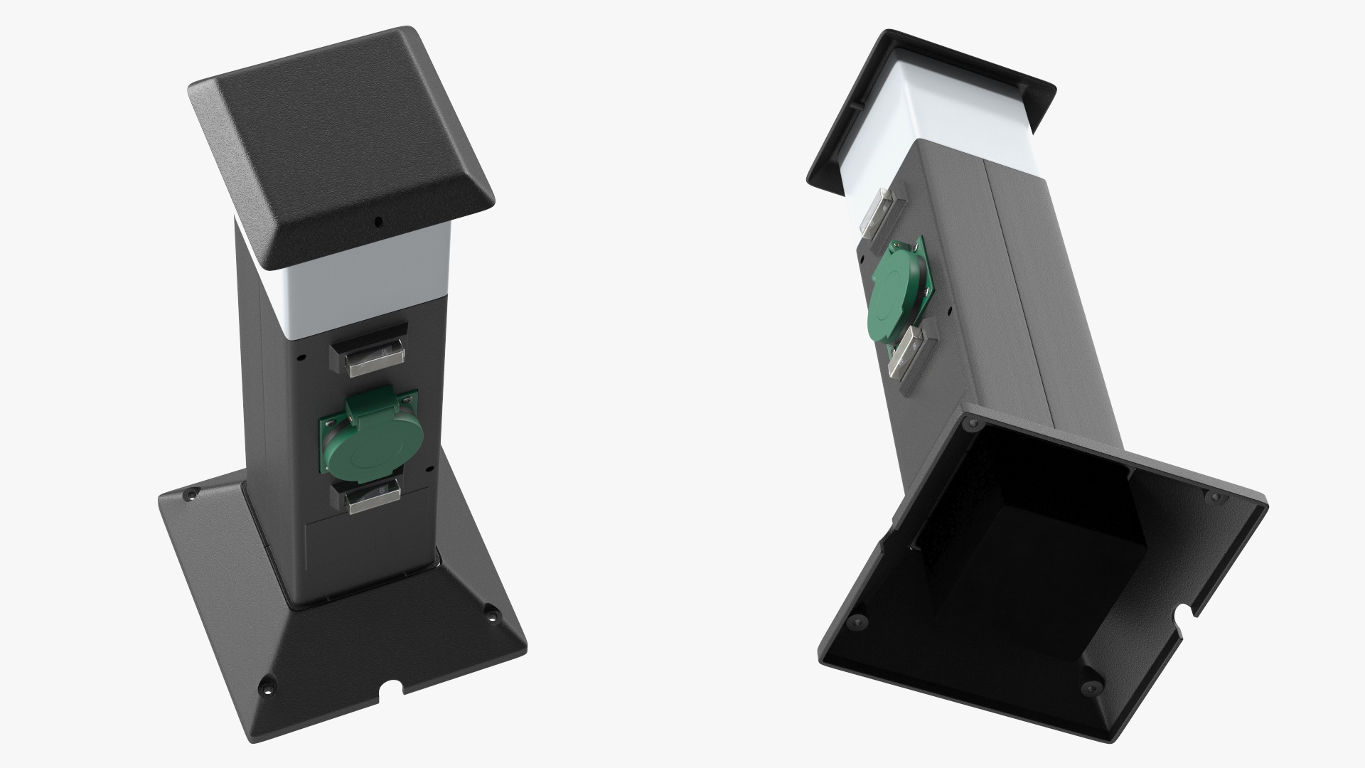 Garden Energy Column with 2 Socket and 4 Switches 3D model