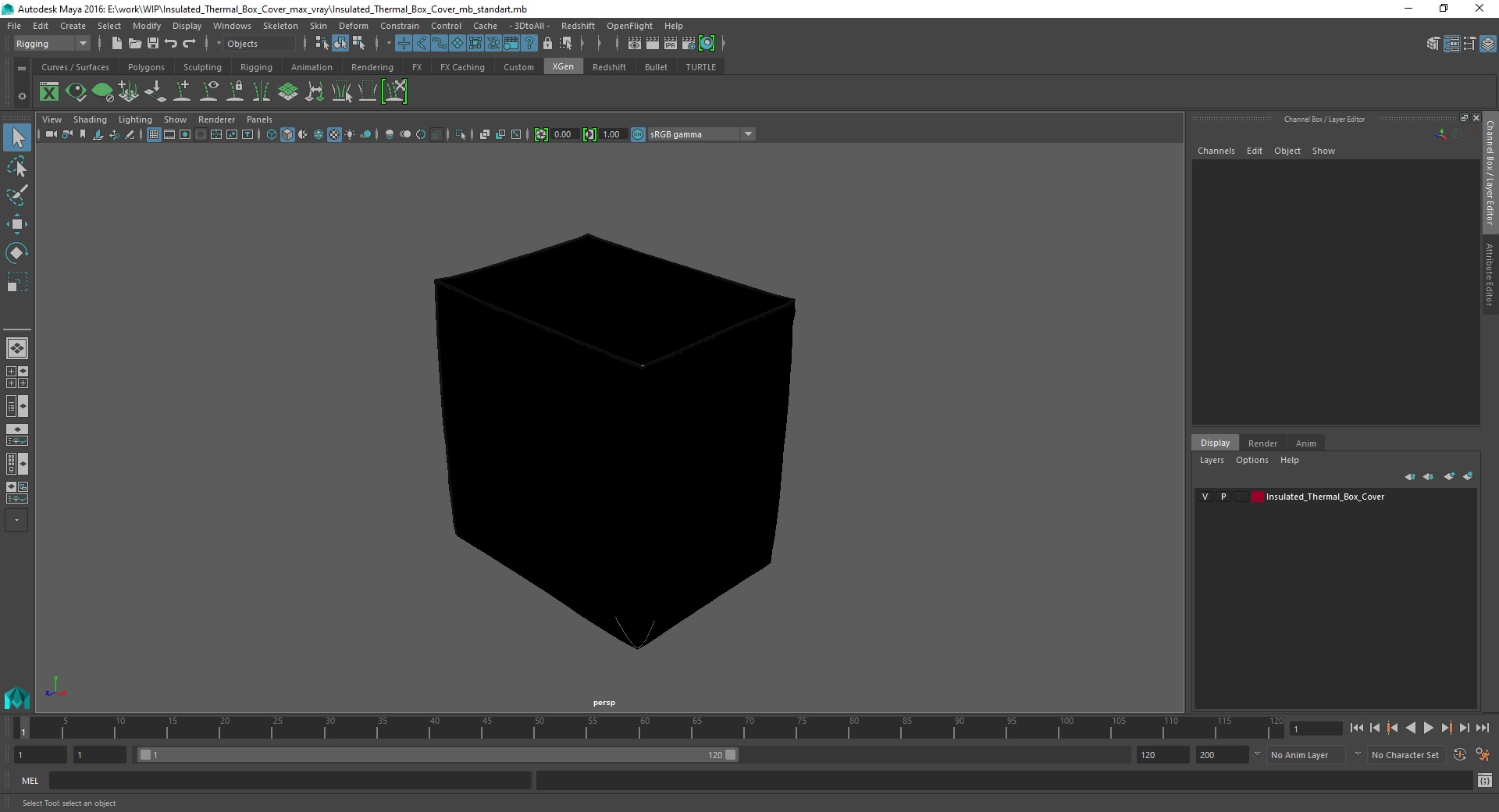 Insulated Thermal Box Cover 3D