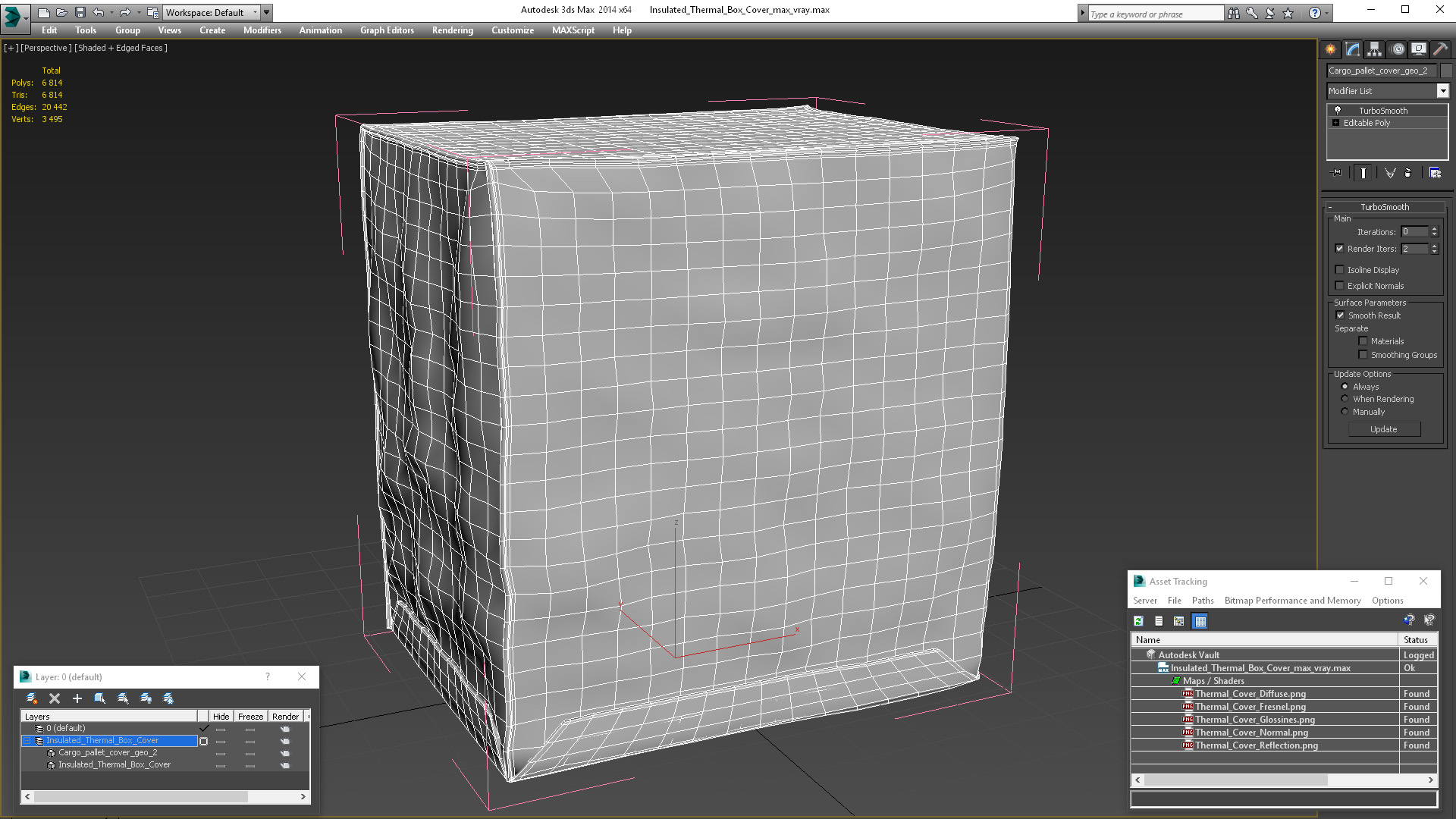 Insulated Thermal Box Cover 3D