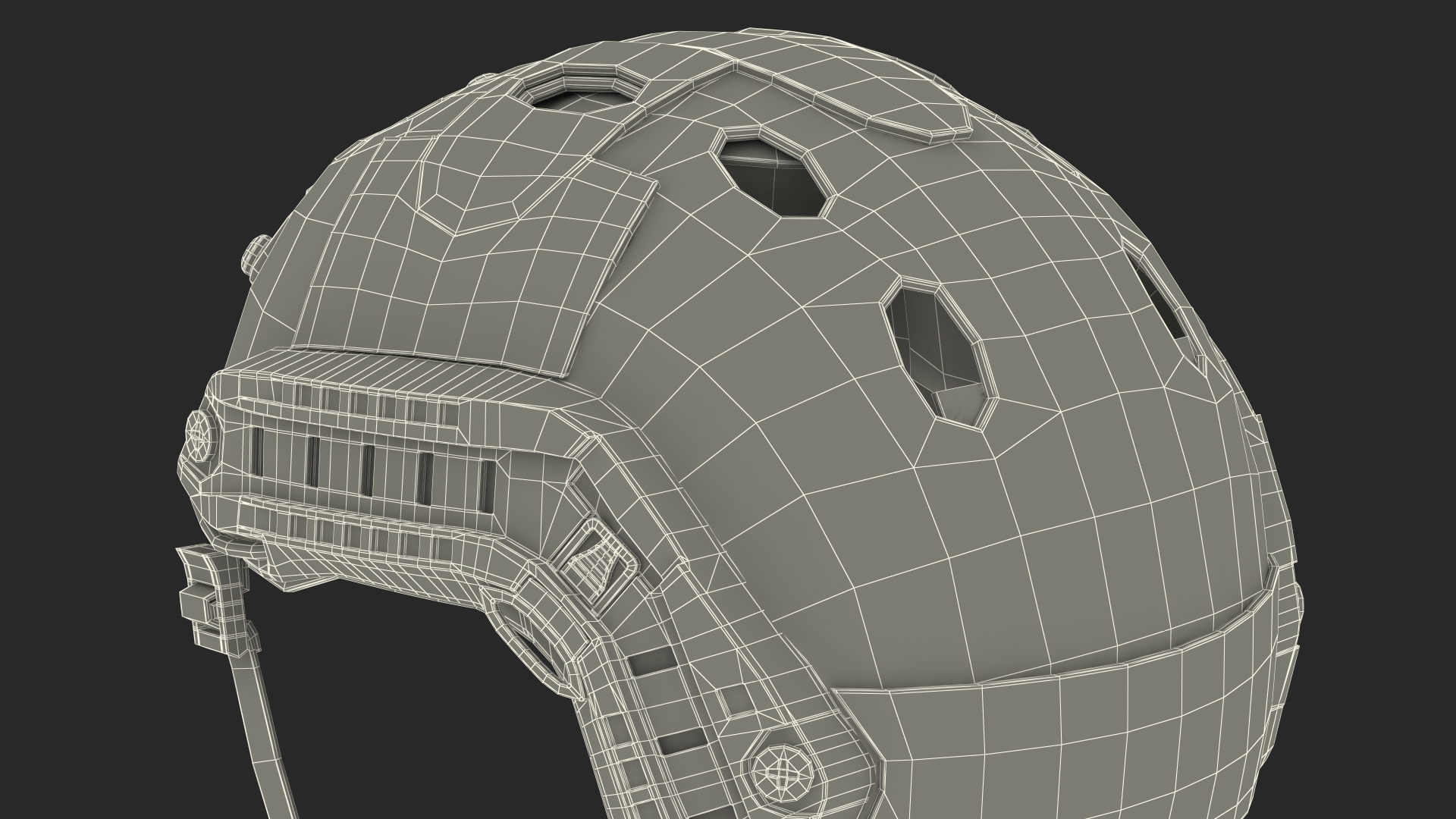 3D Camouflage Airsoft Tactical Helmet and Mask model