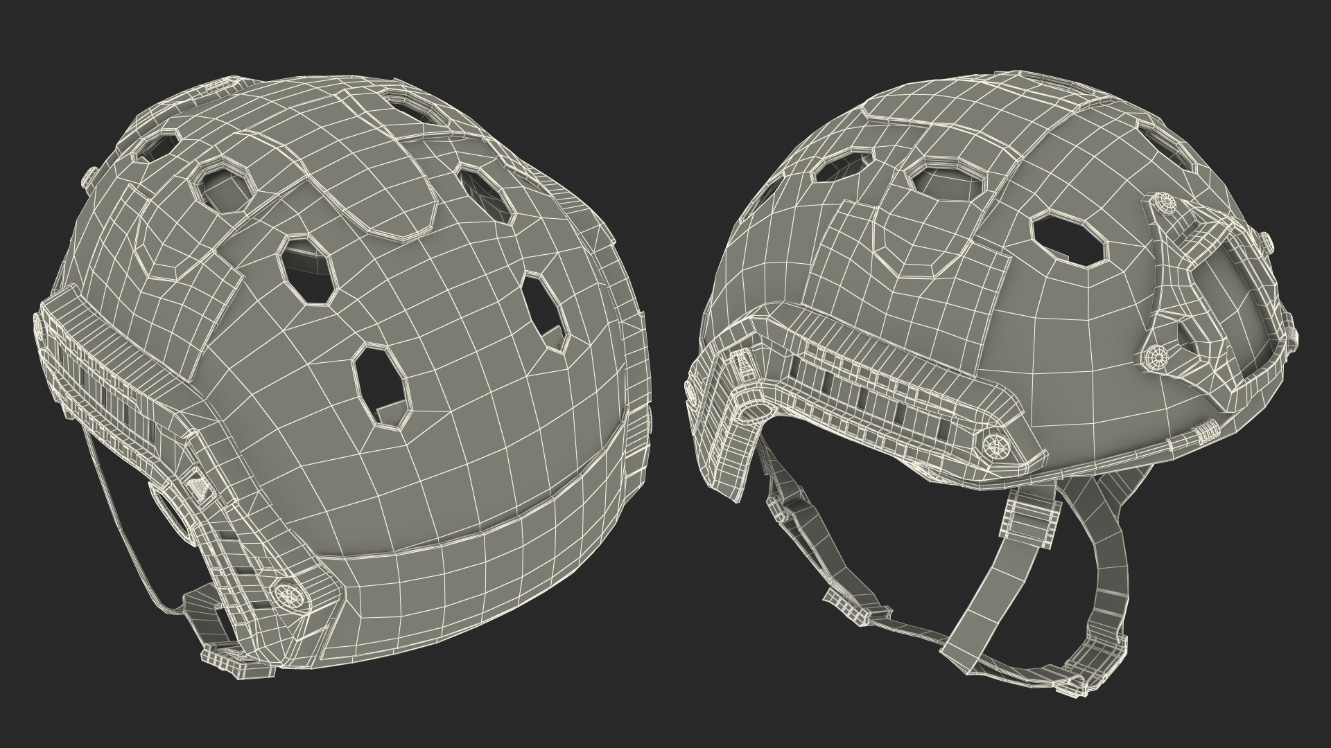 3D Camouflage Airsoft Tactical Helmet and Mask model