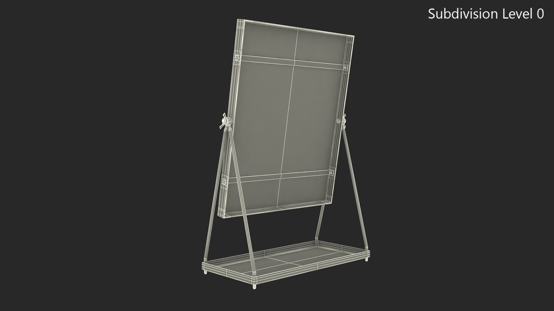 3D Gold Standing Table Mirror