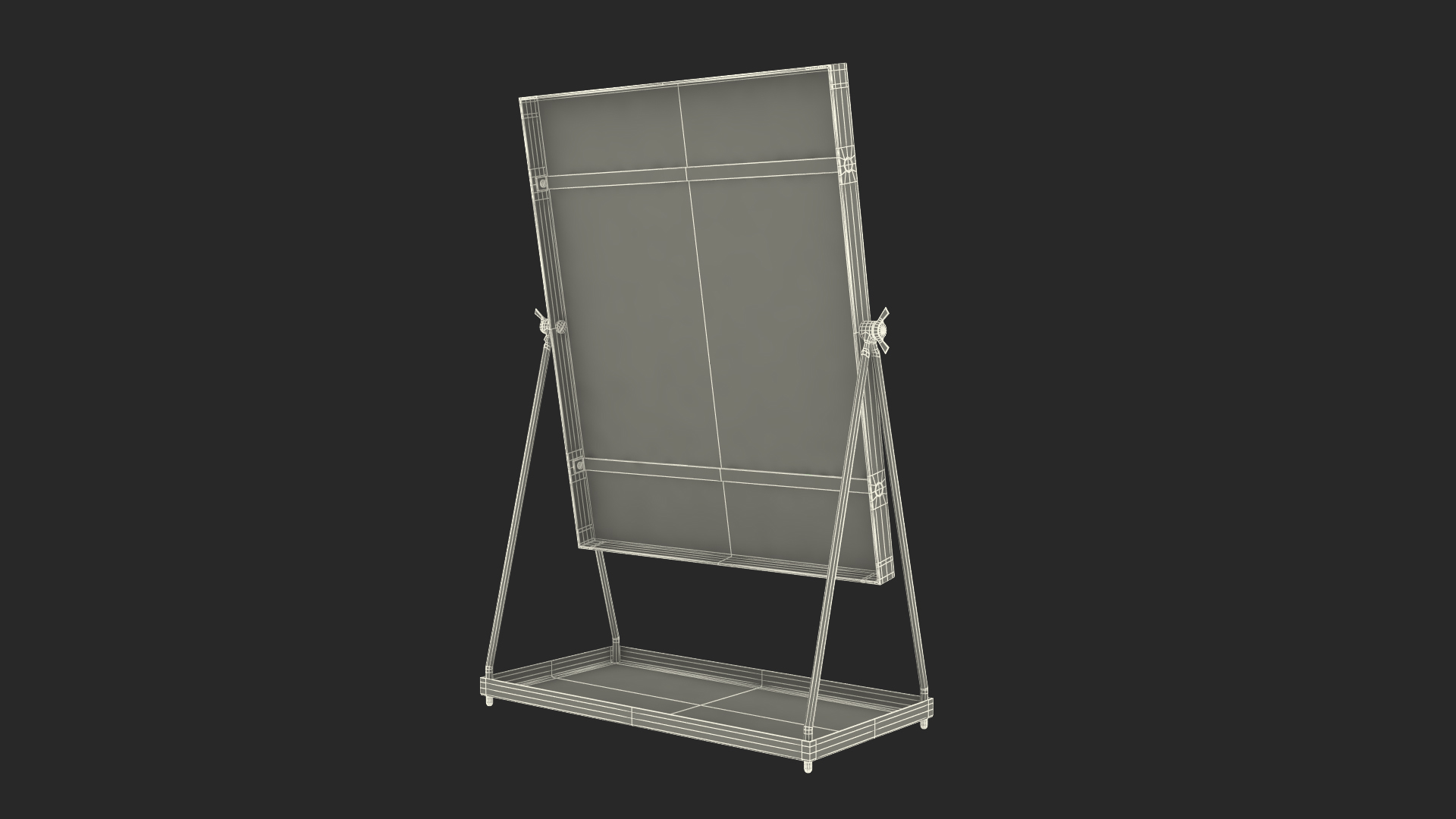 3D Gold Standing Table Mirror