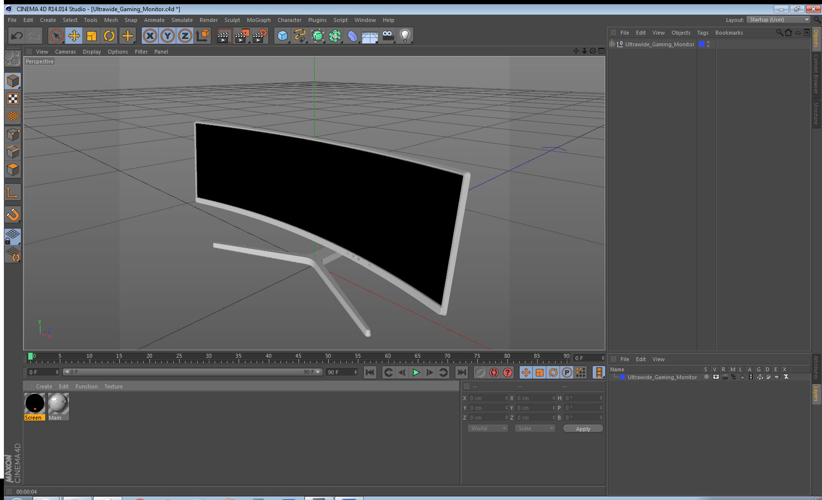 Ultrawide Gaming Monitor 3D model