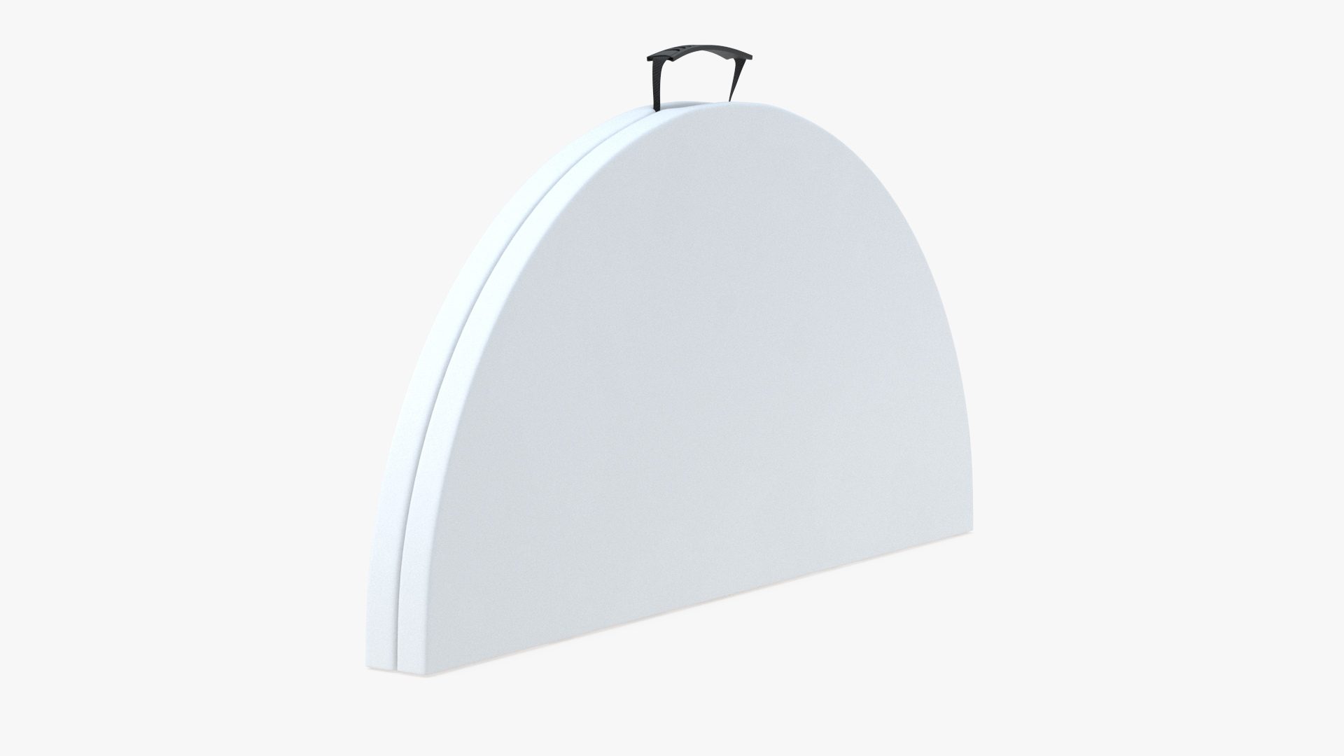 Round Folding Table White Folded 3D