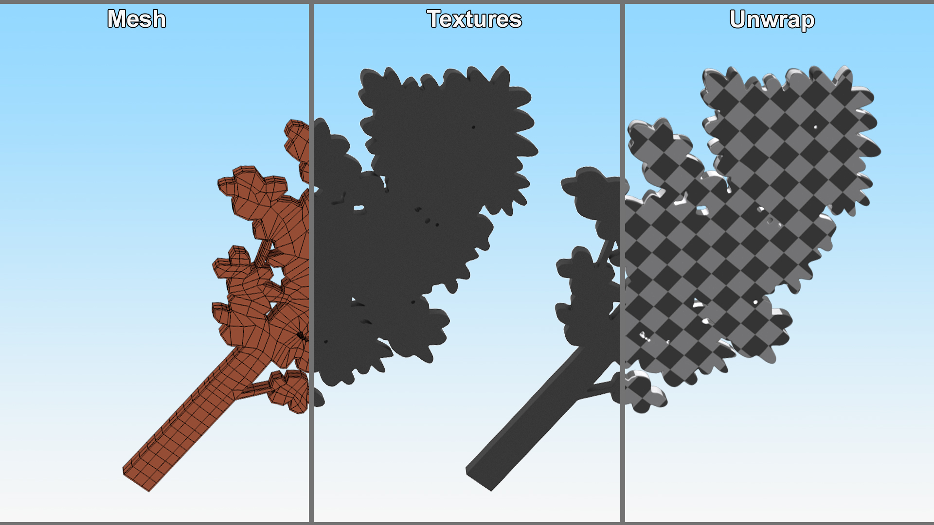 Poplar Tree Silhouette 3D