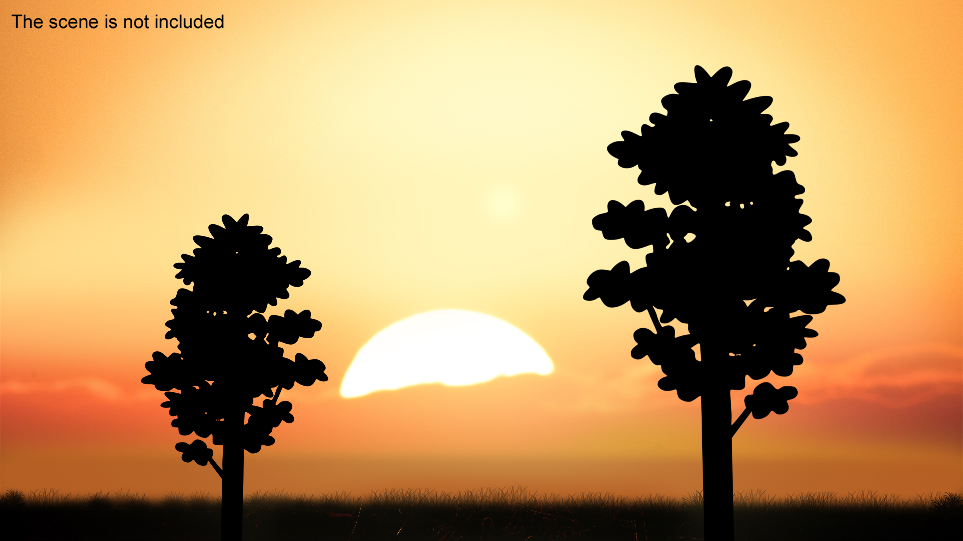Poplar Tree Silhouette 3D