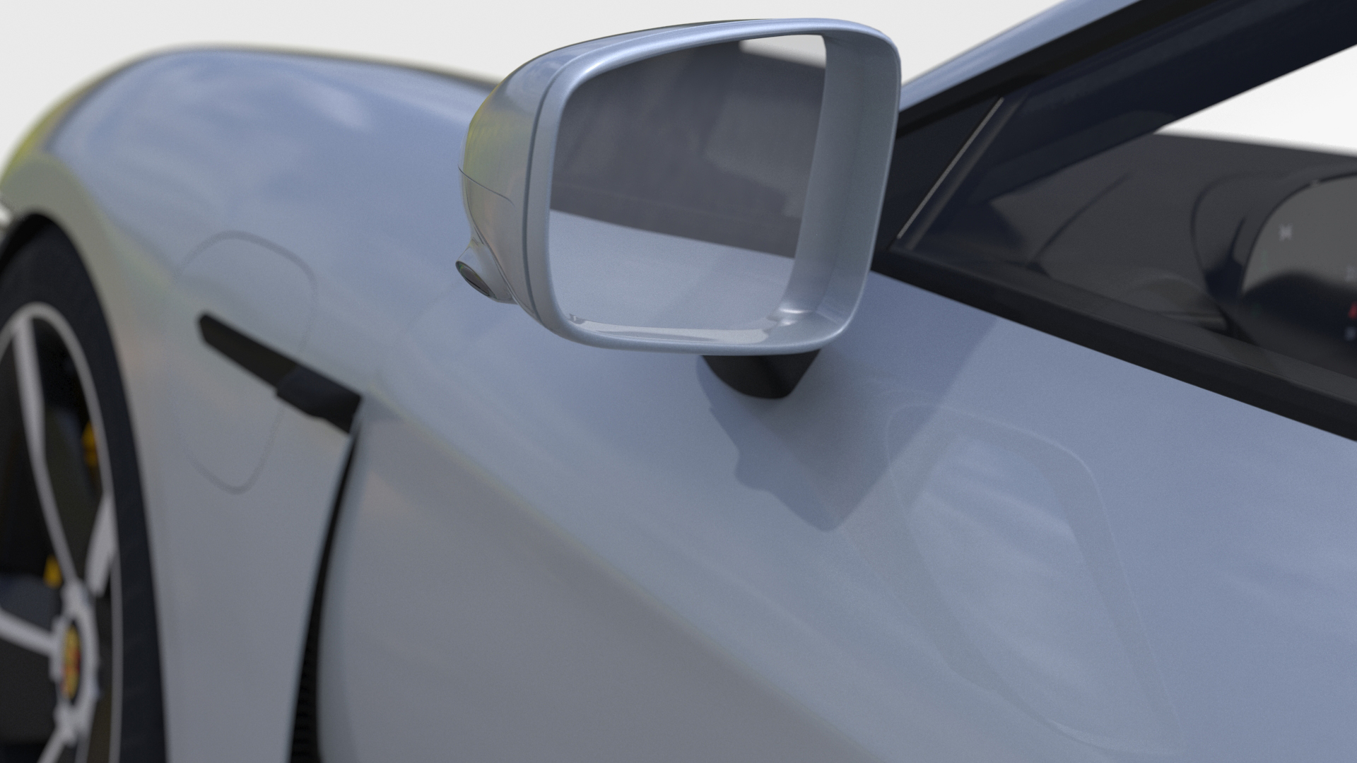 3D model Porsche Taycan Turbo S 2020 Silver Simplified