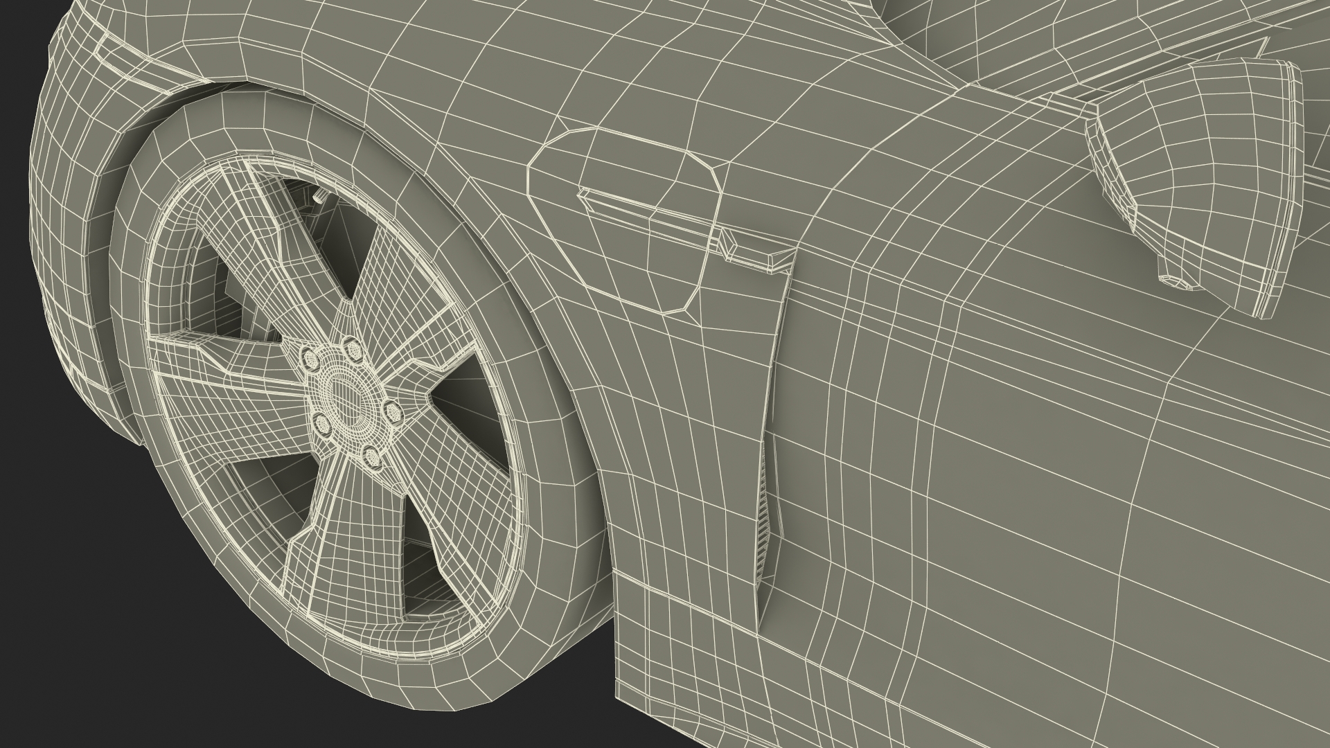 3D model Porsche Taycan Turbo S 2020 Silver Simplified