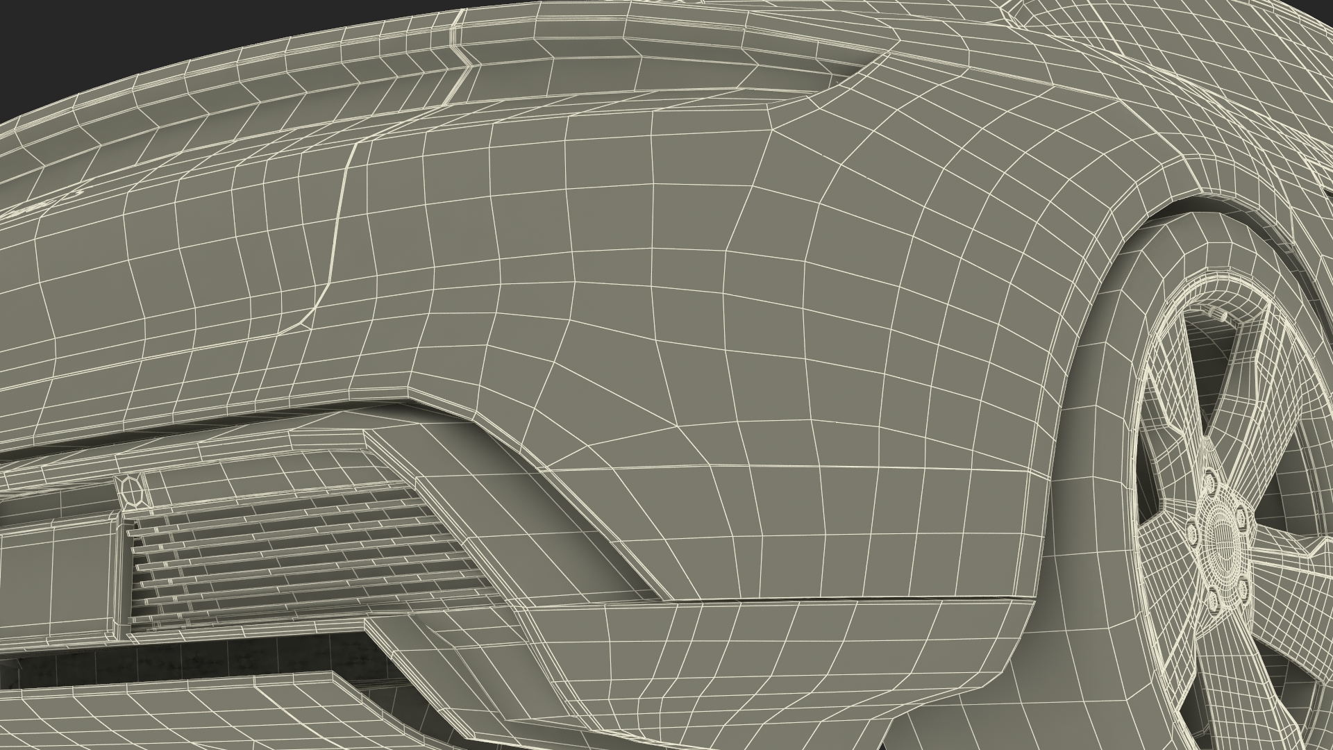 3D model Porsche Taycan Turbo S 2020 Silver Simplified