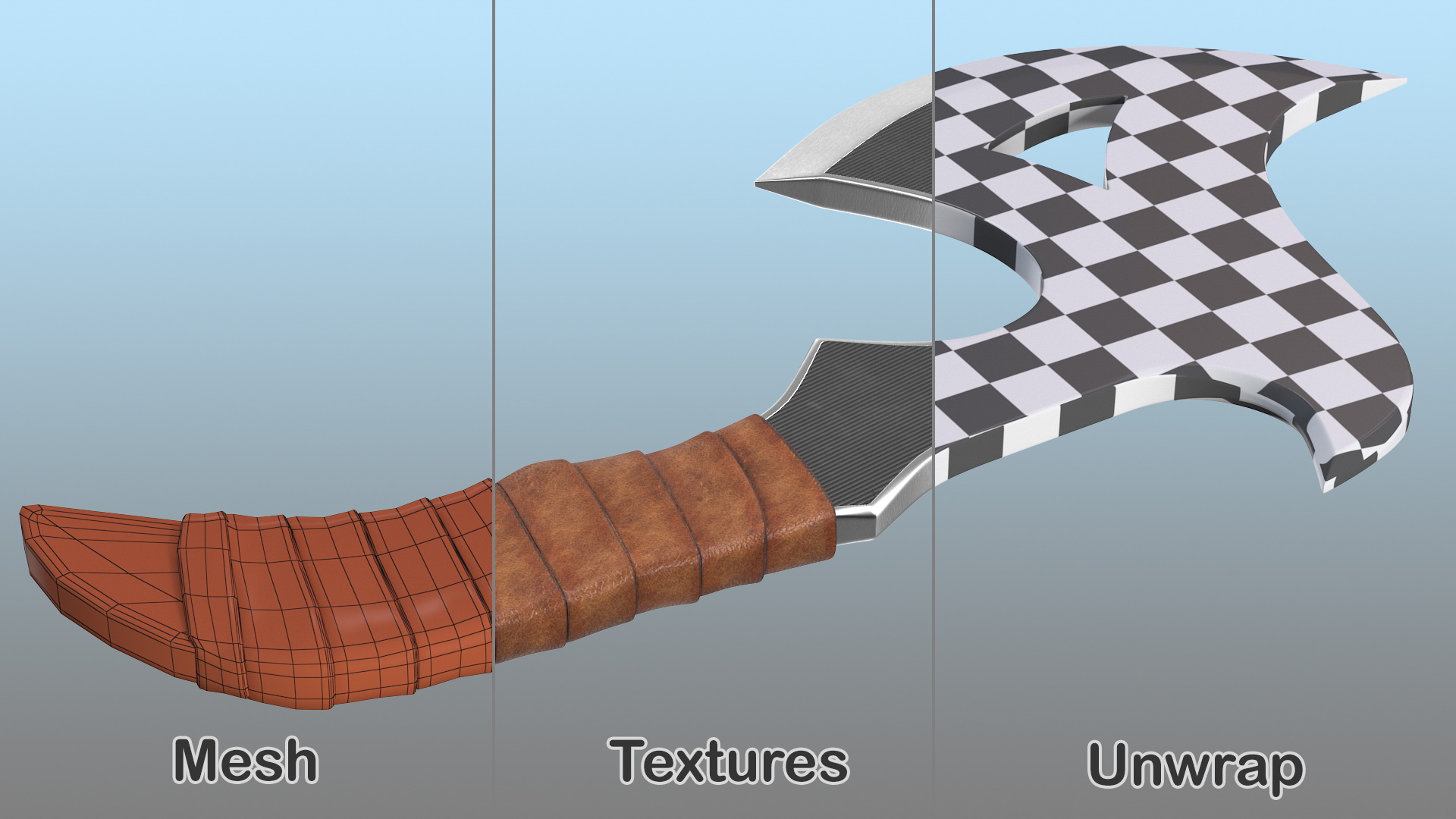 3D model Fantasy Throwing Axe
