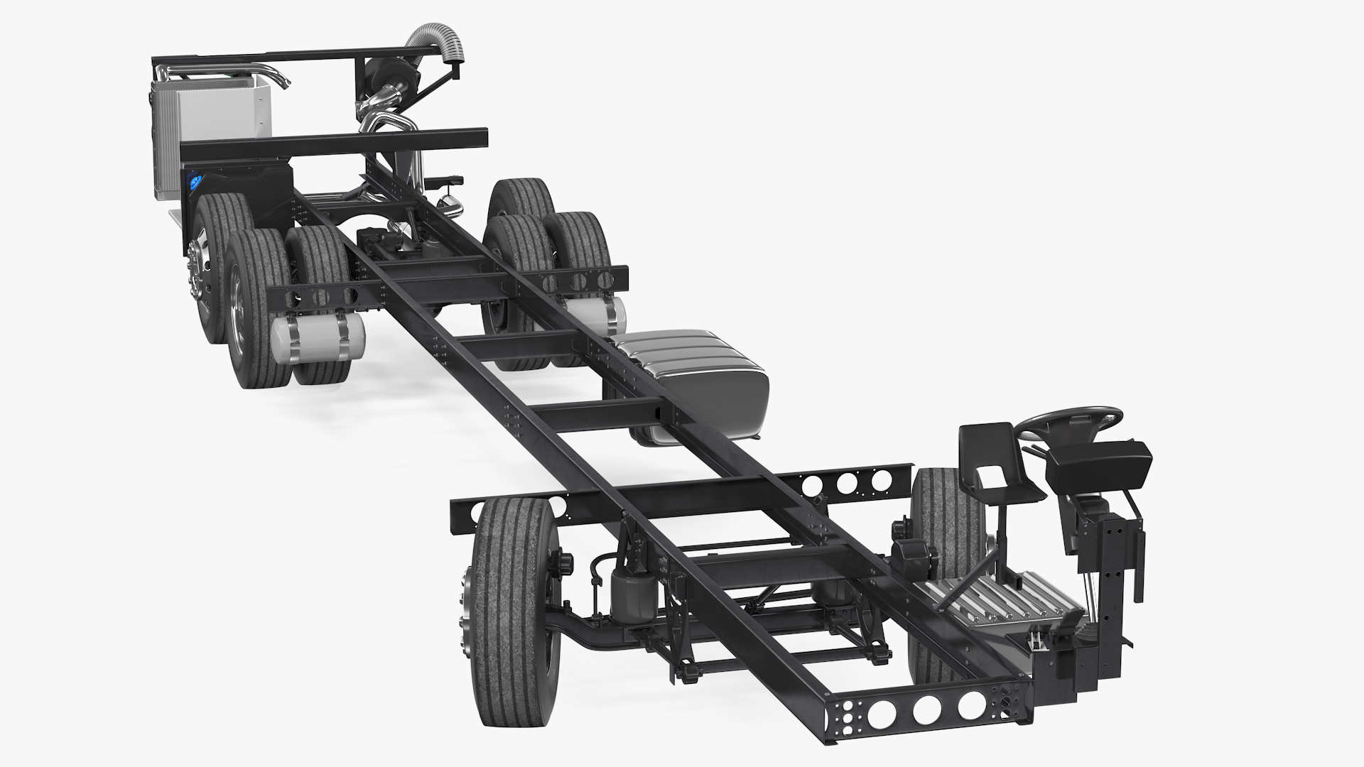 3D Bus Chassis Generic Rigged