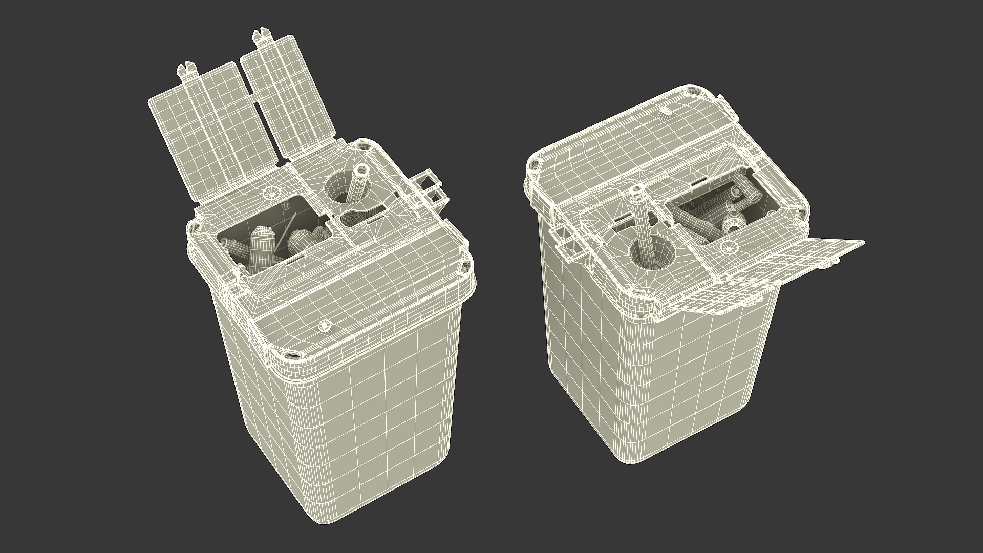 Biohazard Medical Container with Sharps 3D model