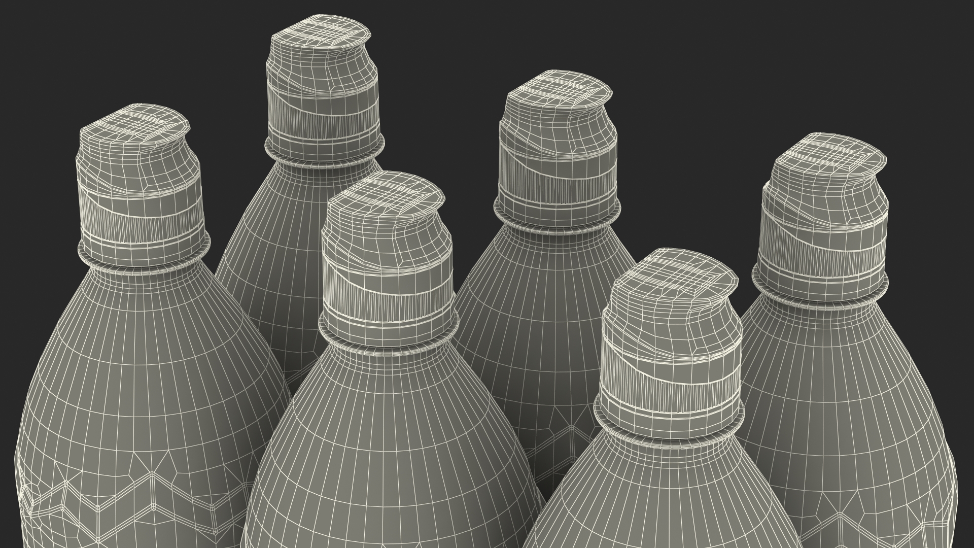 Evian Mineral Water 750ml 6 Bottle Pack 3D model