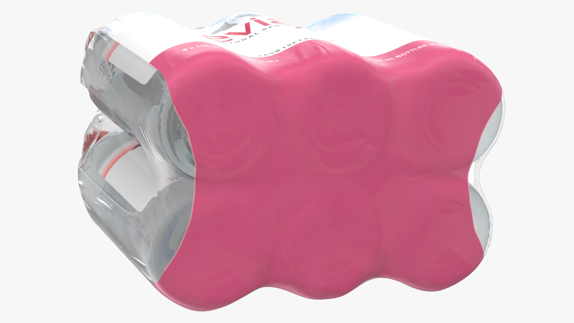 Evian Mineral Water 750ml 6 Bottle Pack 3D model