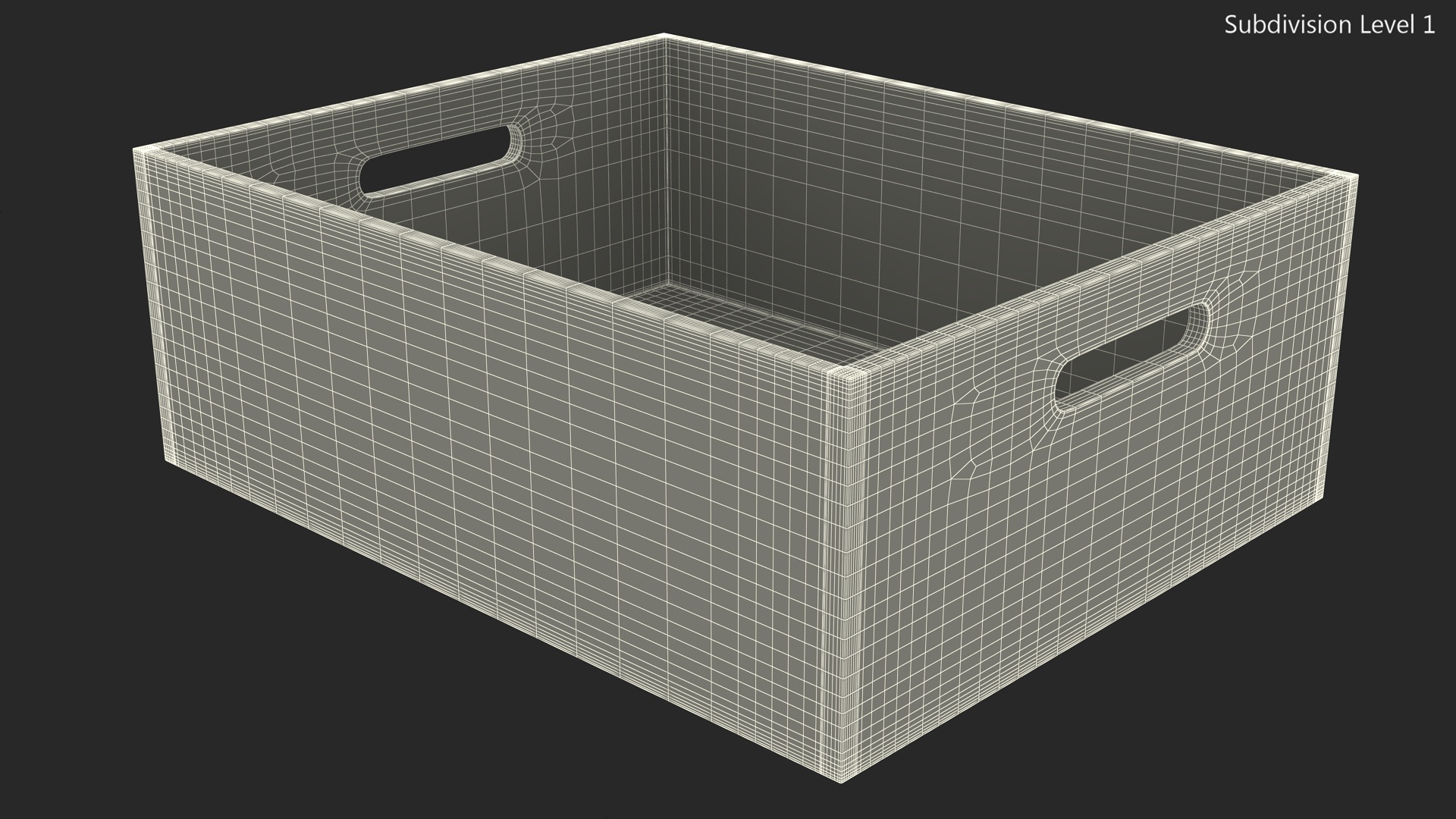 3D model Wooden Box