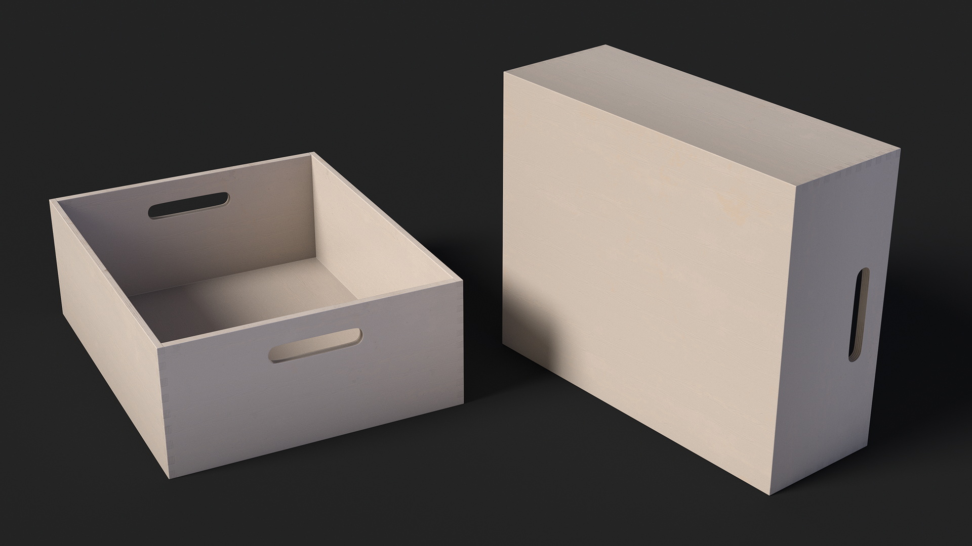 3D model Wooden Box