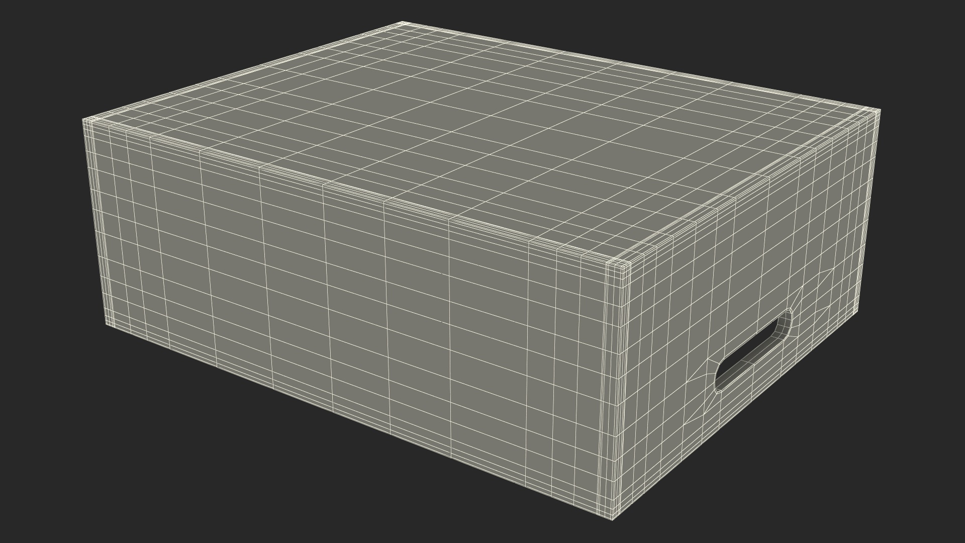 3D model Wooden Box