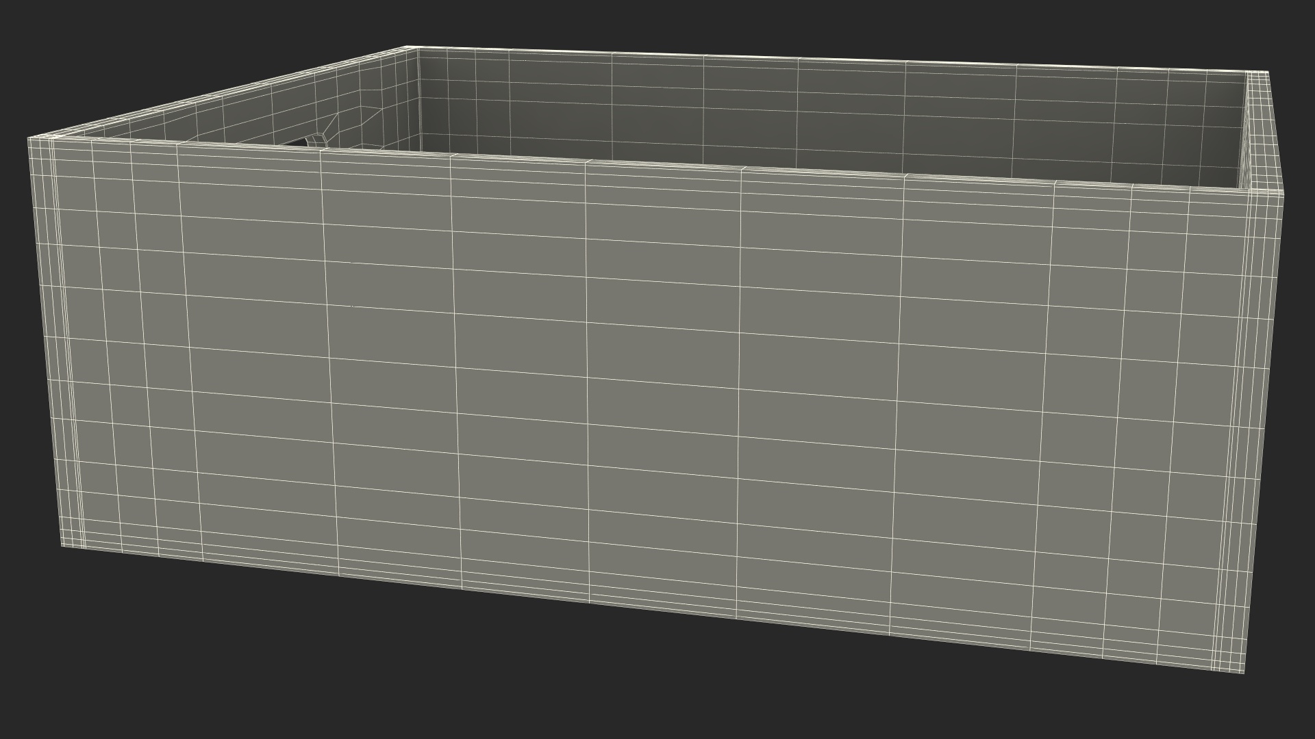 3D model Wooden Box