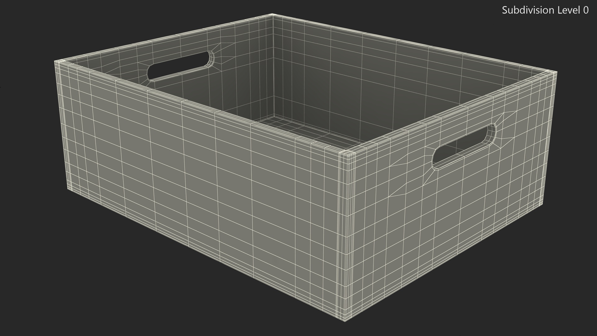 3D model Wooden Box