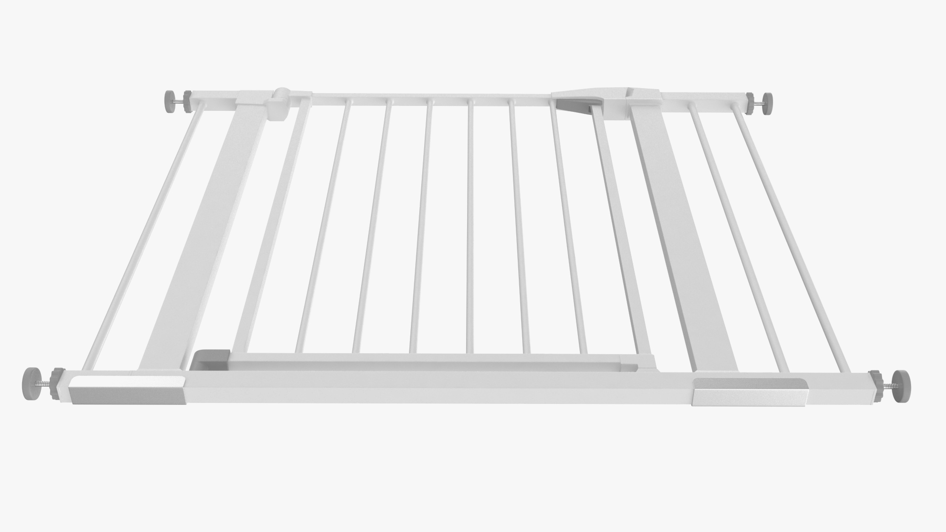 Metal Baby Gate with White Plastic Pattern 3D