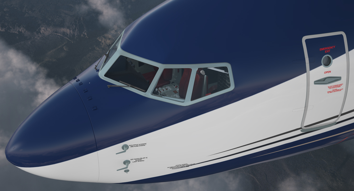 3D Boeing 737 900 with Interior Generic Rigged model