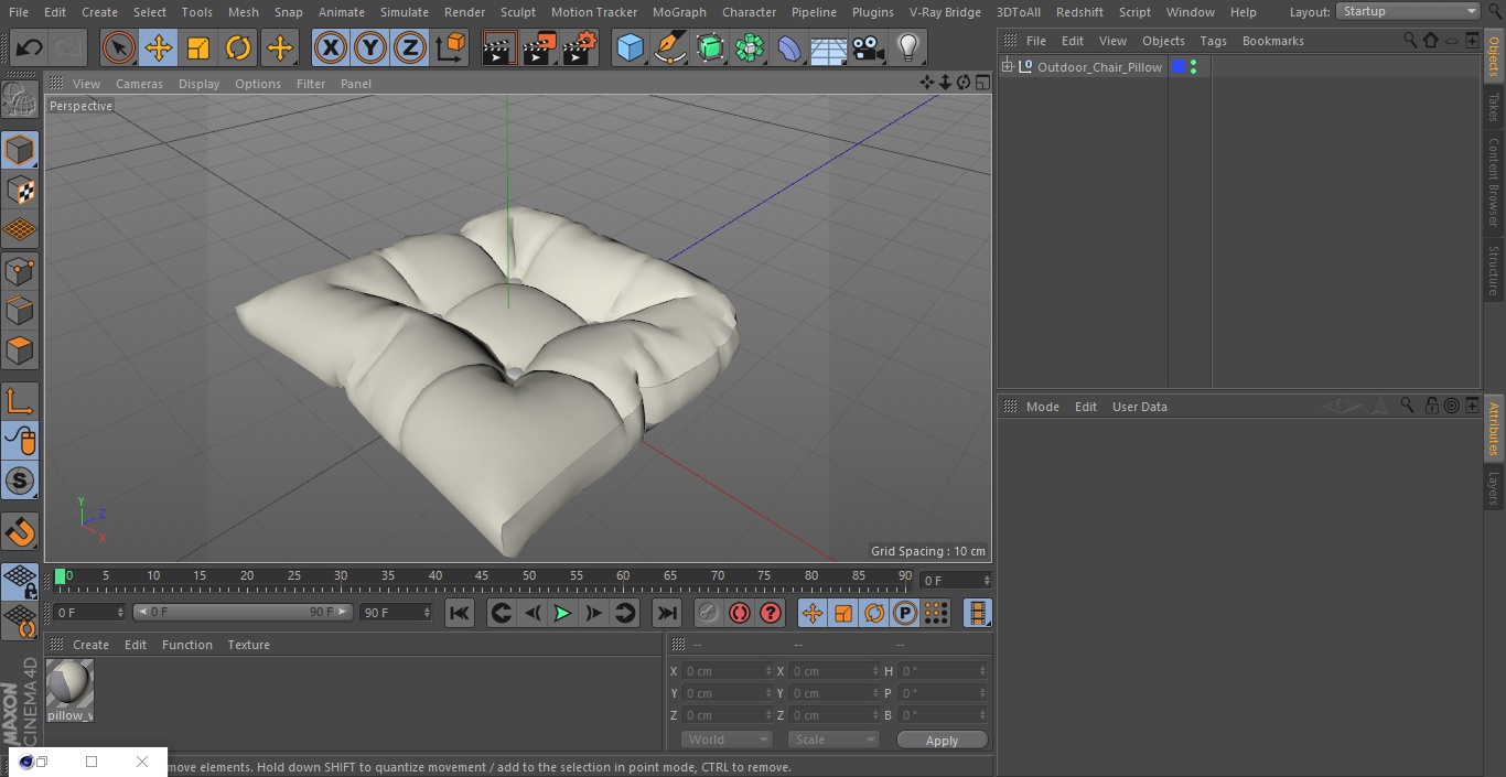 3D model Outdoor Chair Pillow
