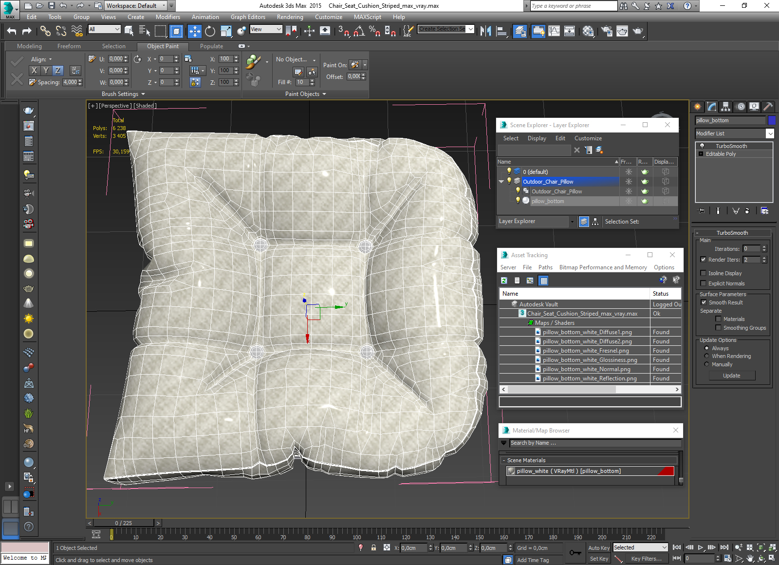 3D model Outdoor Chair Pillow