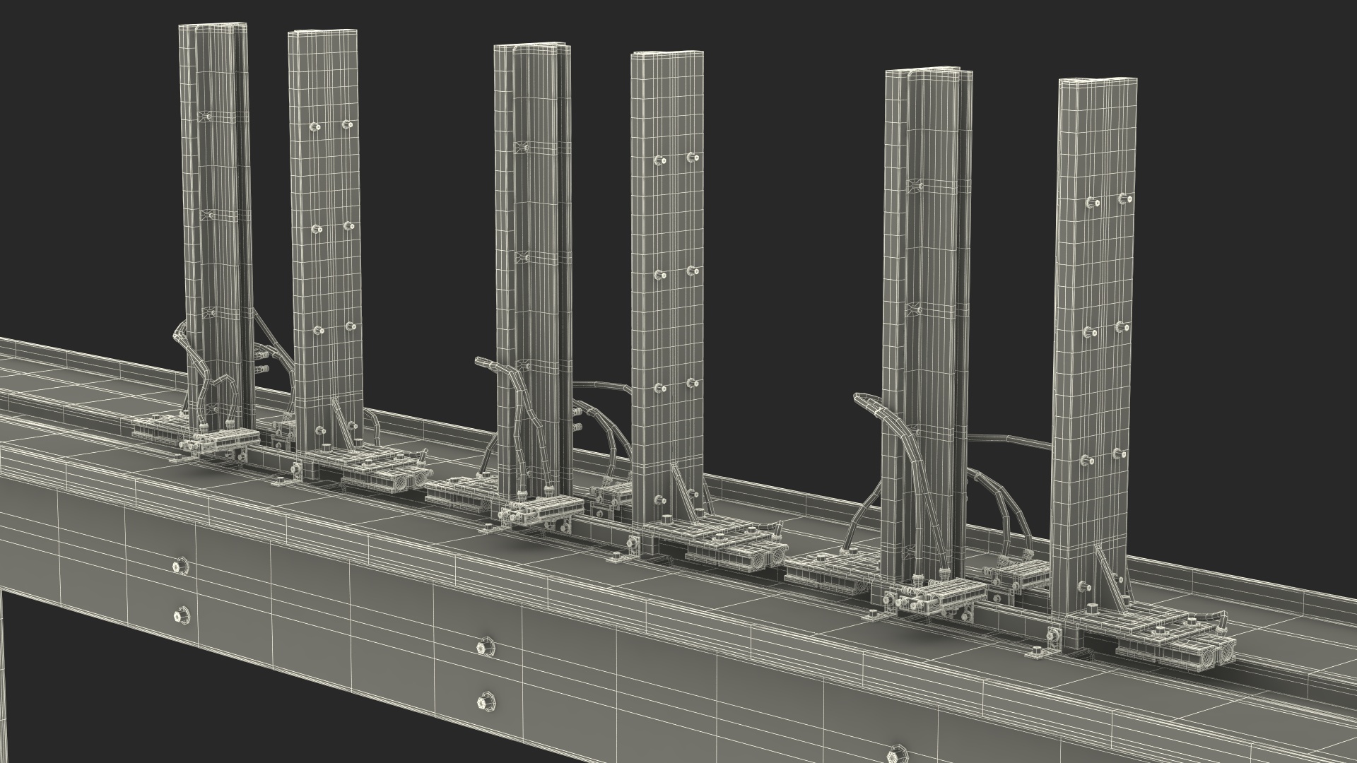 Automatic Packing Line Machine Fur 3D model