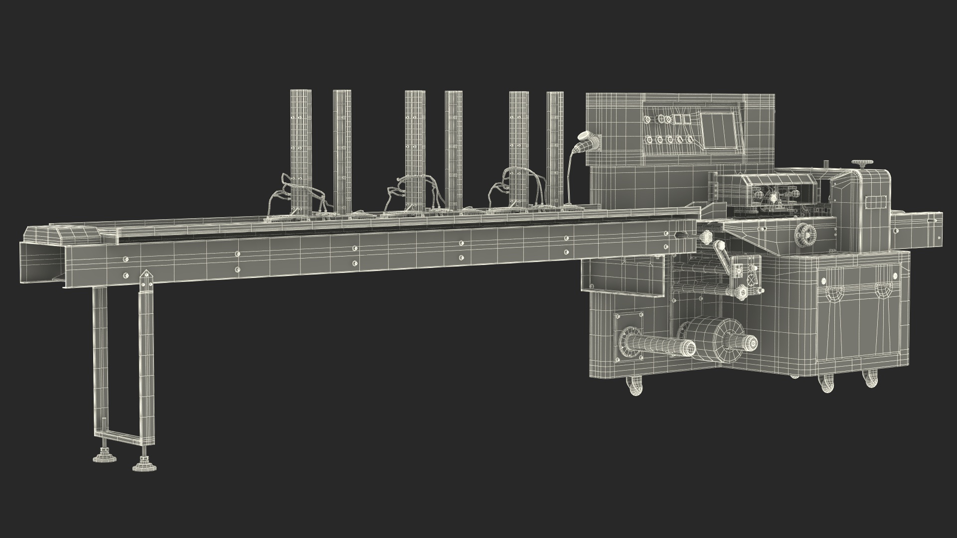 Automatic Packing Line Machine Fur 3D model