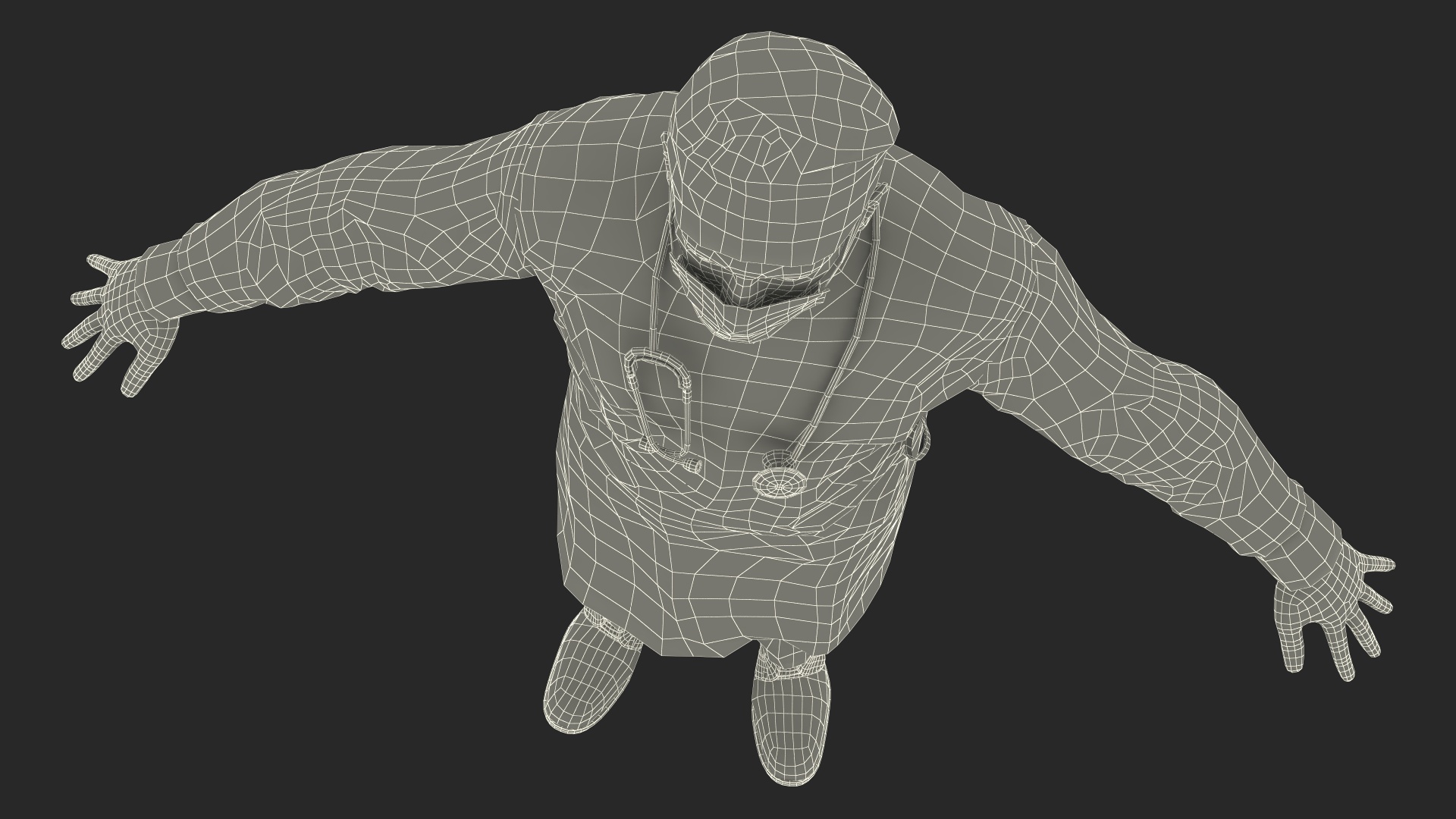 3D model Male Surgeon In Mask