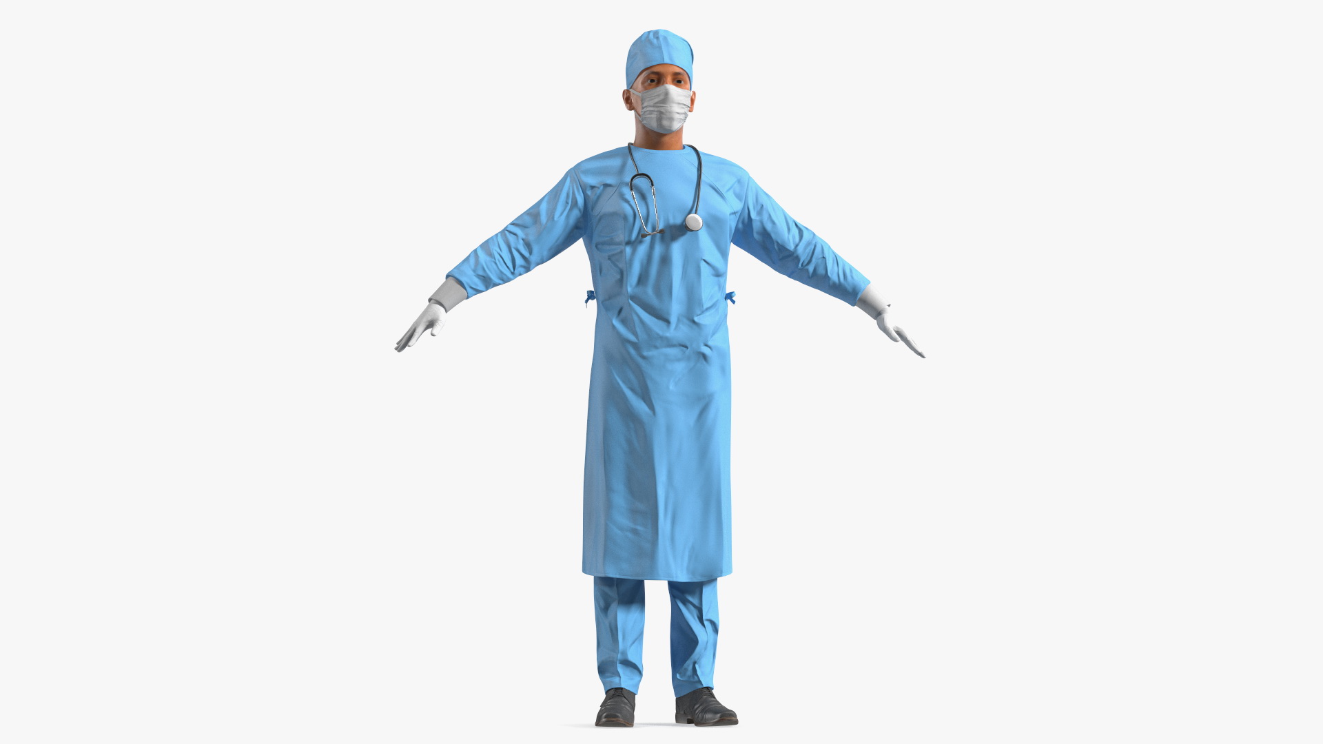 3D model Male Surgeon In Mask