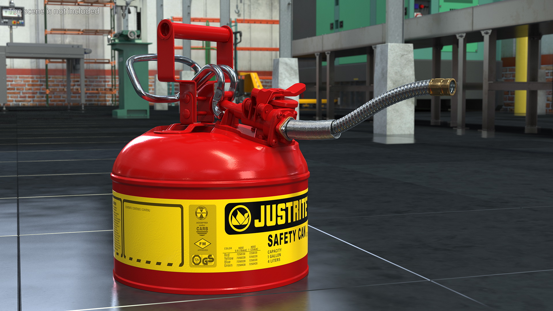 3D model Safety Fuel Can One Gallon Red