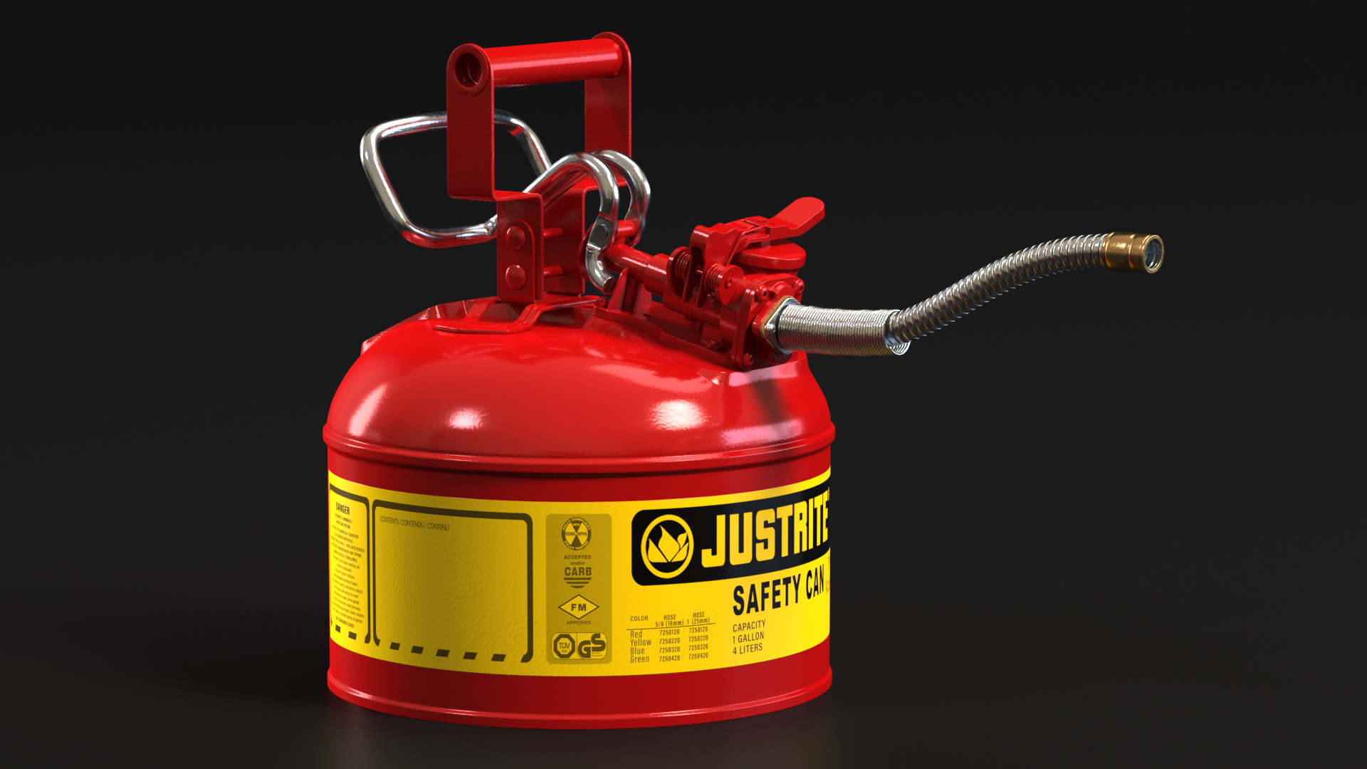 3D model Safety Fuel Can One Gallon Red