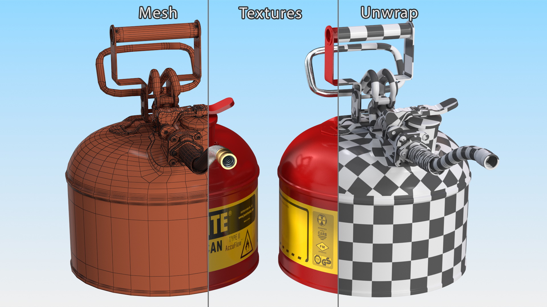 3D model Safety Fuel Can One Gallon Red