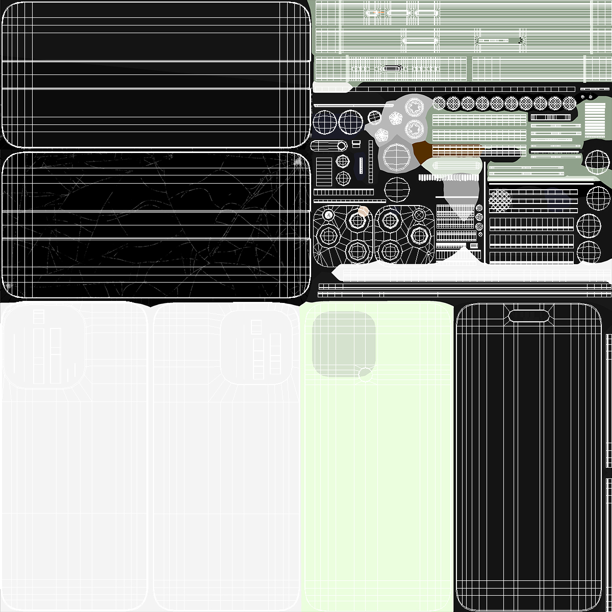 3D Green IPhone 15 Plus Damaged model