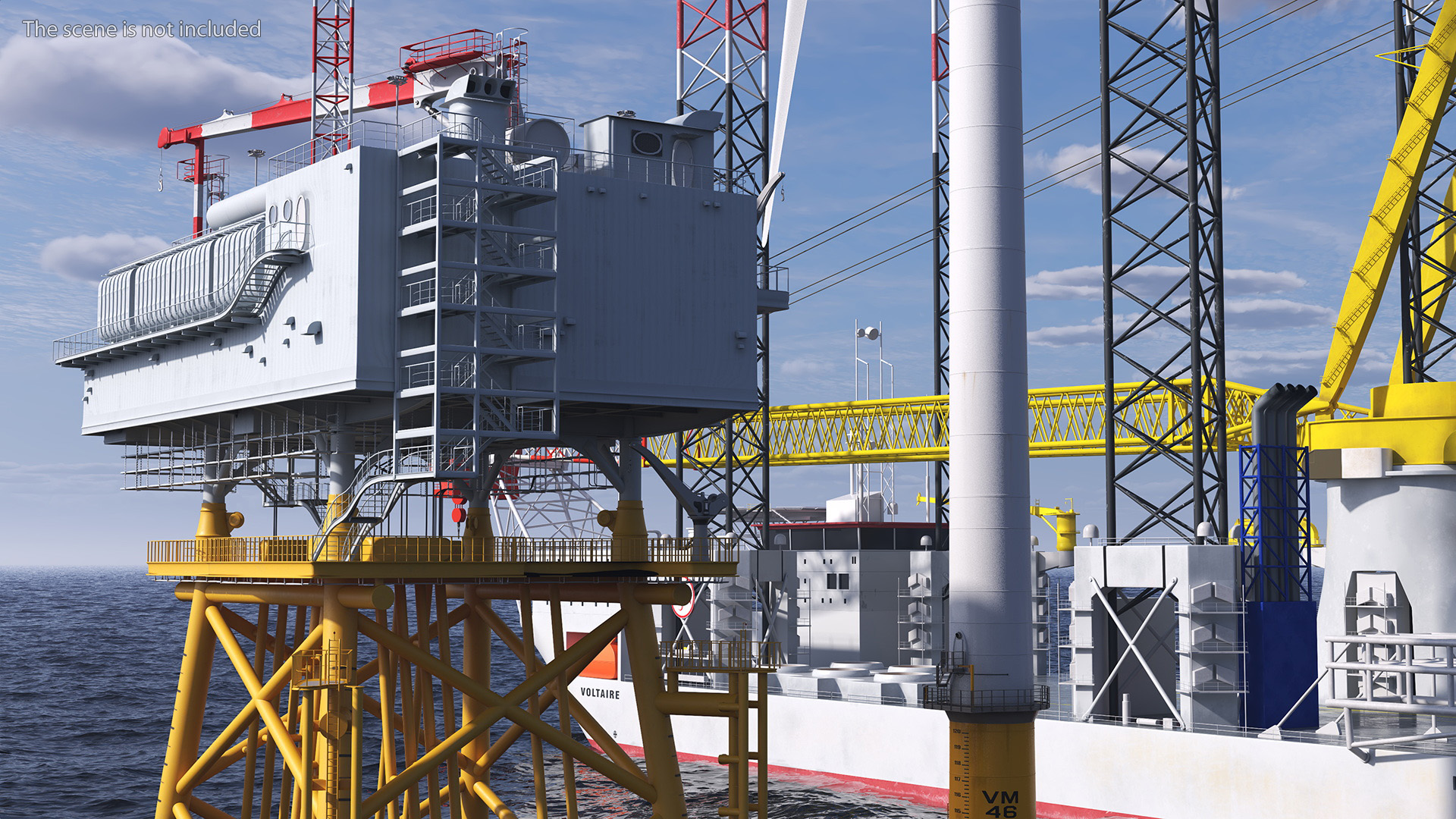 3D Voltaire Jack Up Vessels Offshore Wind Farm Installation
