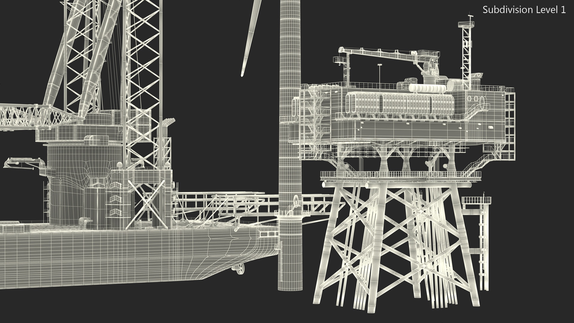 3D Voltaire Jack Up Vessels Offshore Wind Farm Installation