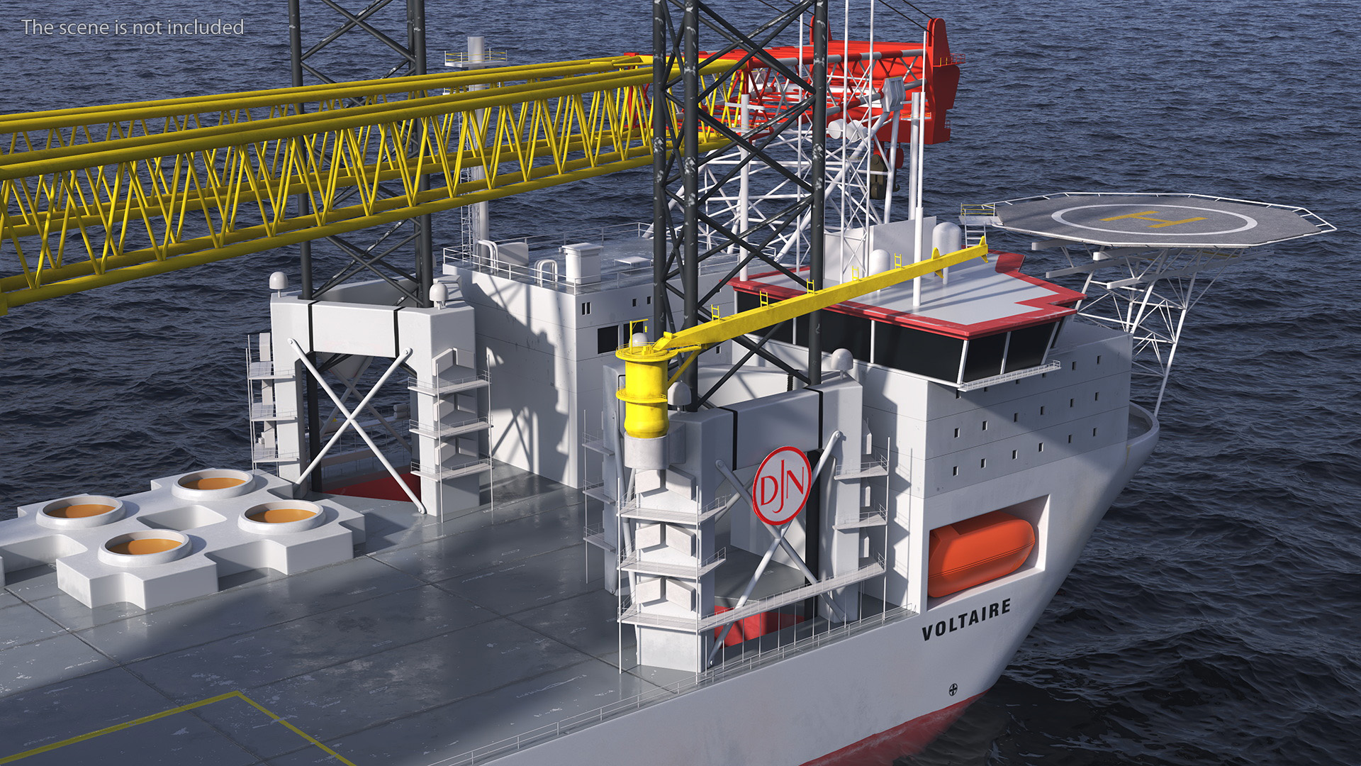 3D Voltaire Jack Up Vessels Offshore Wind Farm Installation