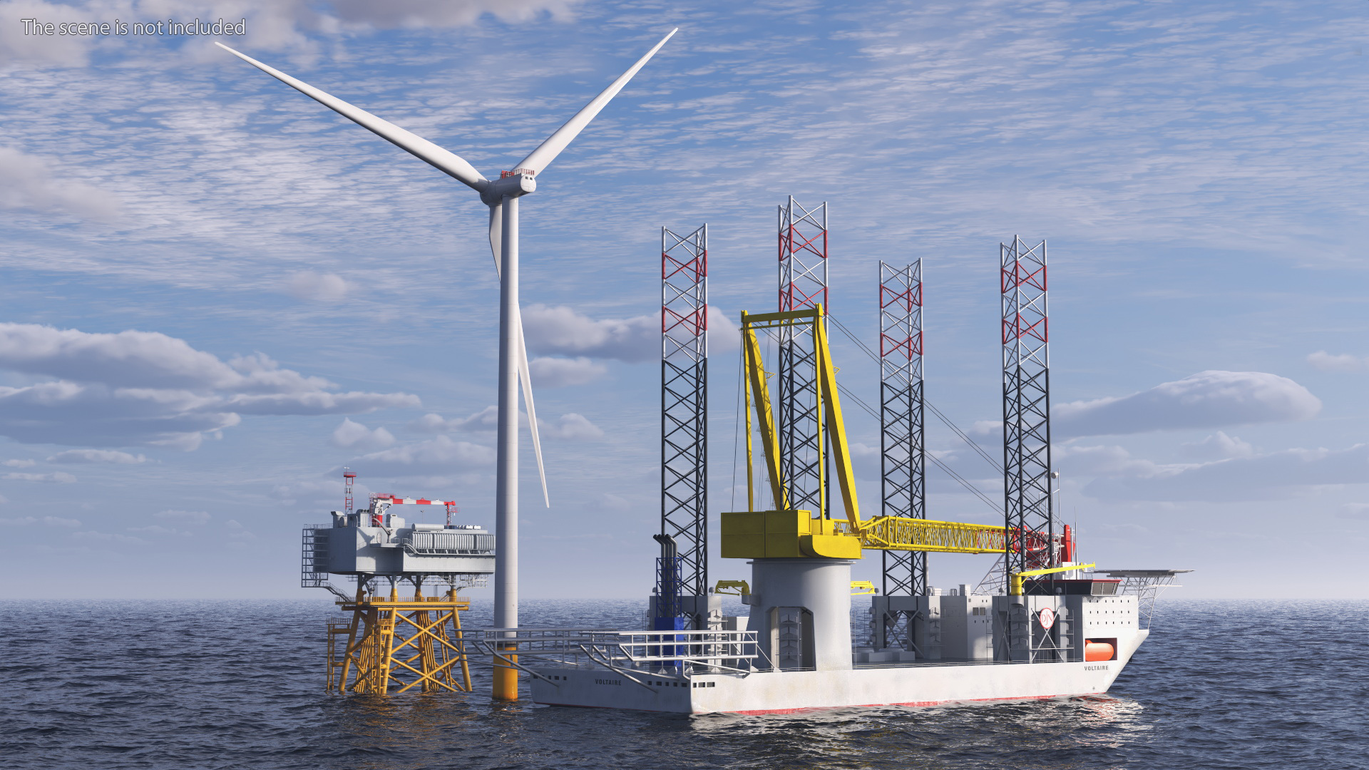 3D Voltaire Jack Up Vessels Offshore Wind Farm Installation