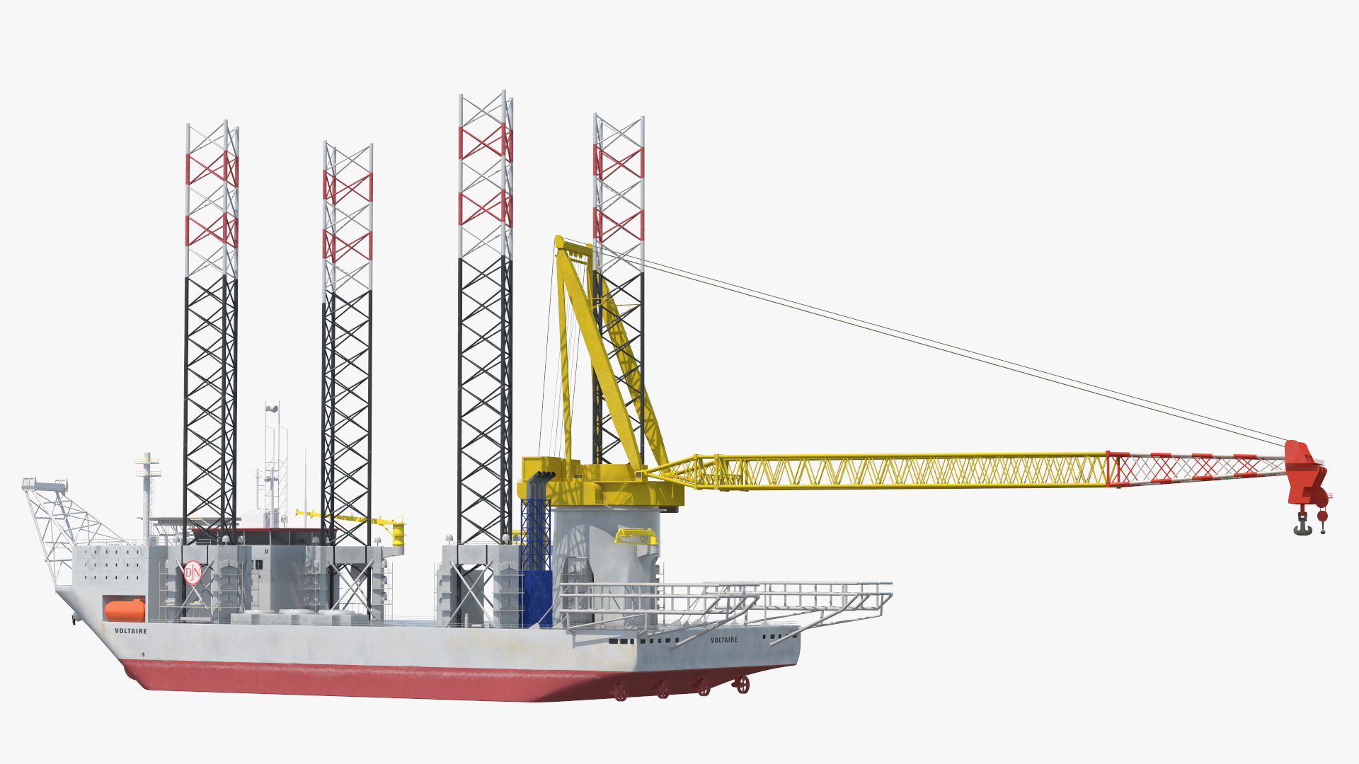 3D Voltaire Jack Up Vessels Offshore Wind Farm Installation