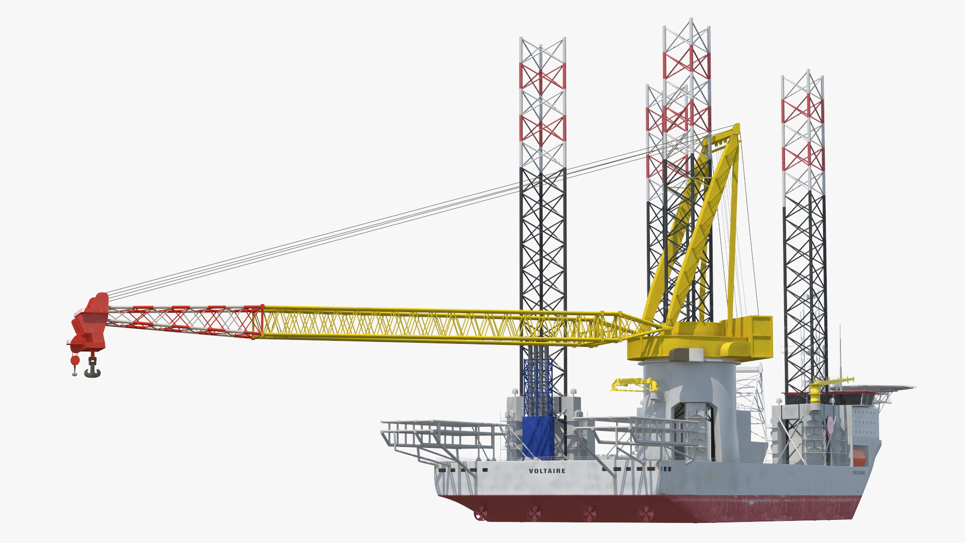 3D Voltaire Jack Up Vessels Offshore Wind Farm Installation
