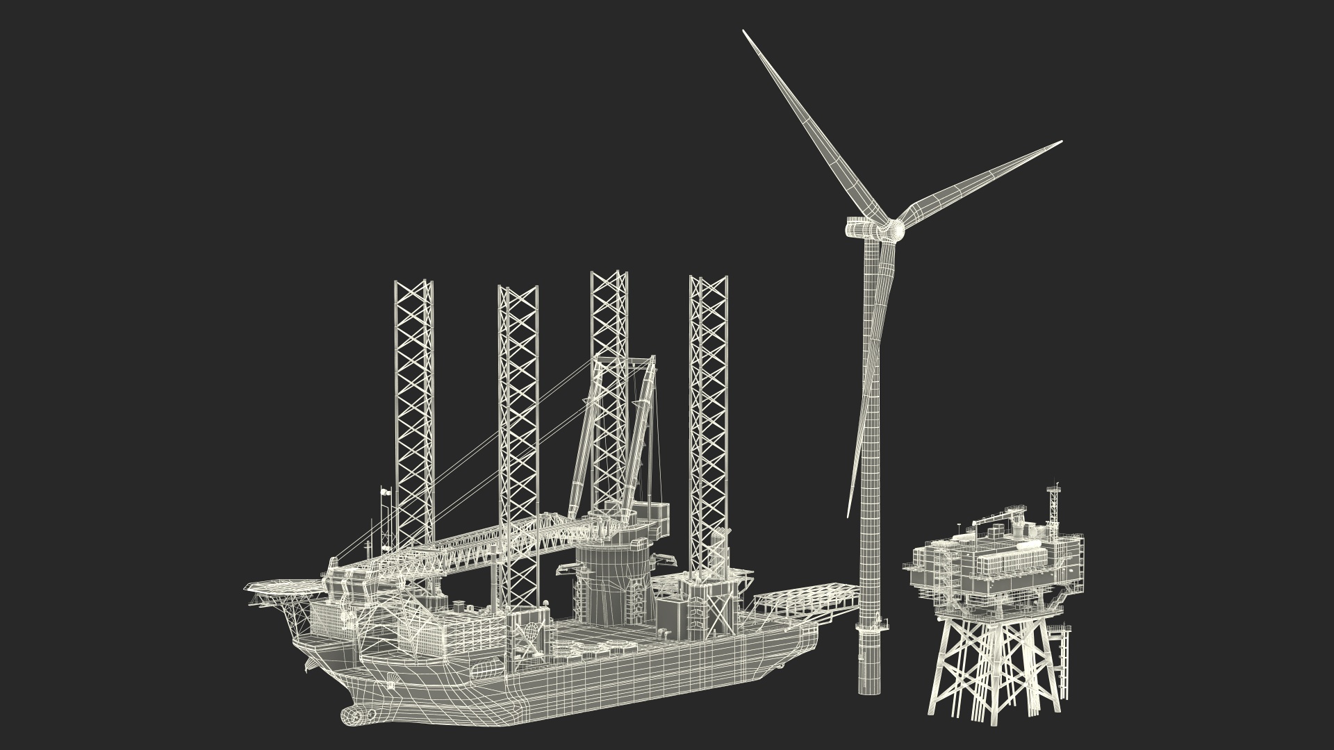 3D Voltaire Jack Up Vessels Offshore Wind Farm Installation