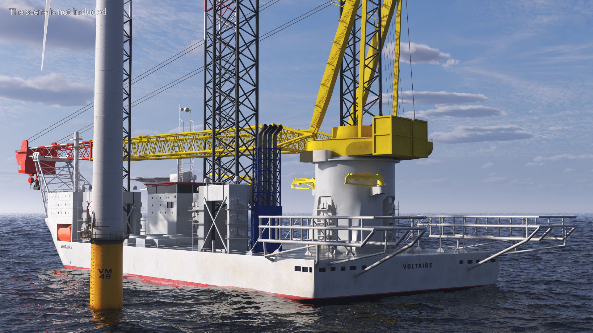 3D Voltaire Jack Up Vessels Offshore Wind Farm Installation