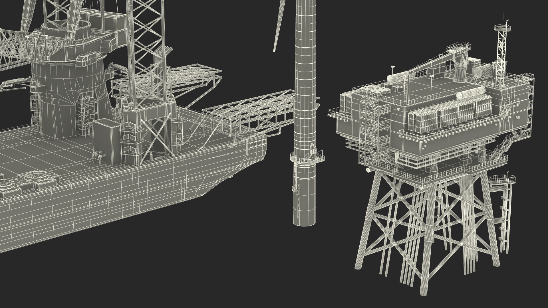 3D Voltaire Jack Up Vessels Offshore Wind Farm Installation