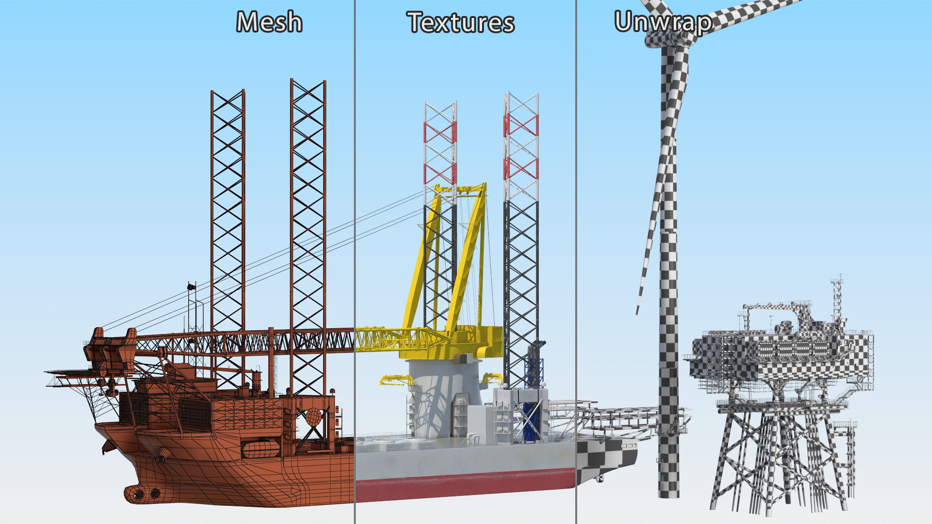 3D Voltaire Jack Up Vessels Offshore Wind Farm Installation