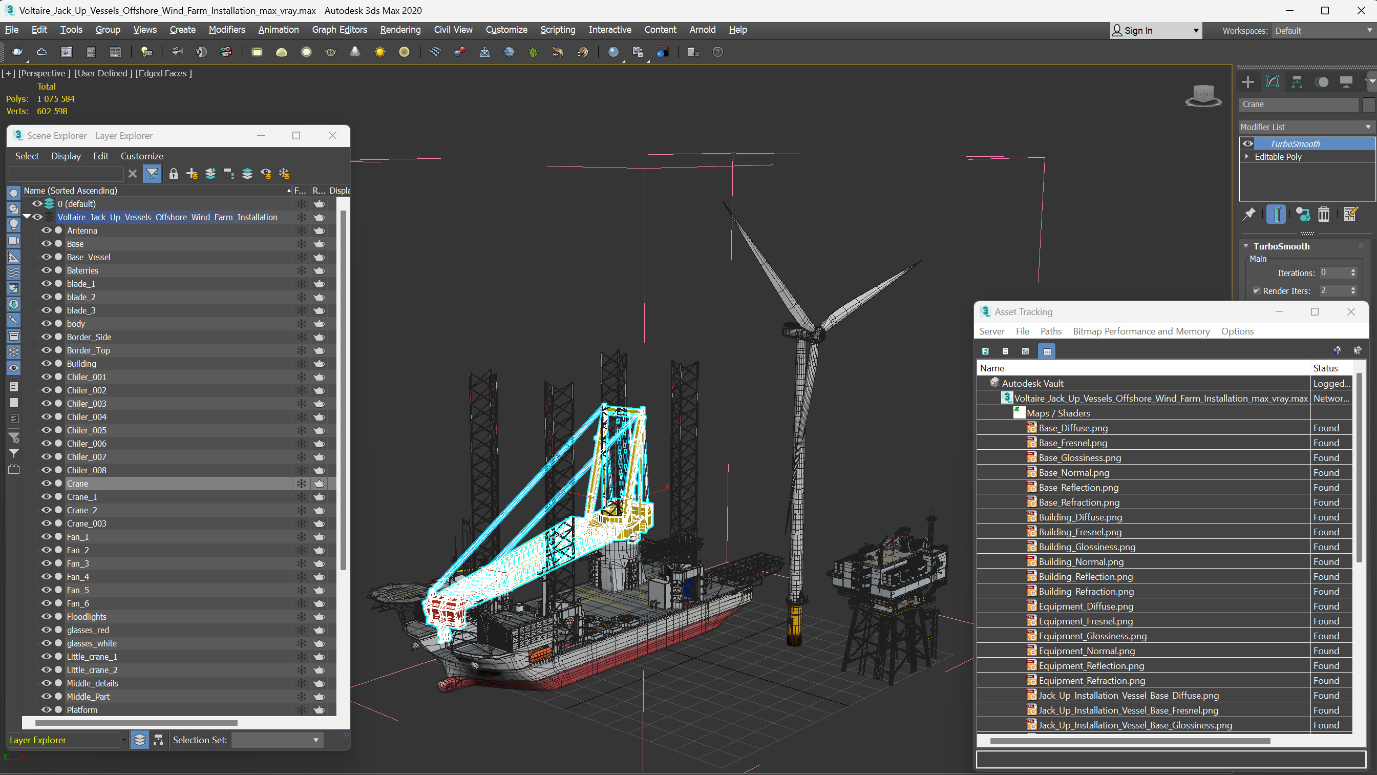 3D Voltaire Jack Up Vessels Offshore Wind Farm Installation